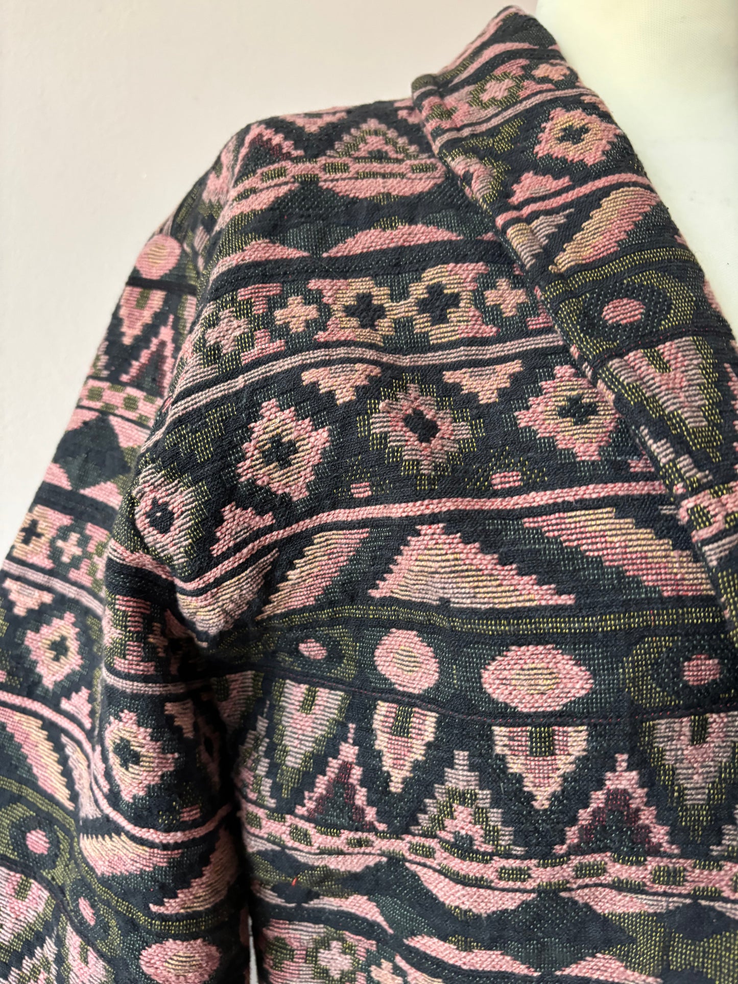 Vintage 100% cotton woven cropped jacket size 12/14