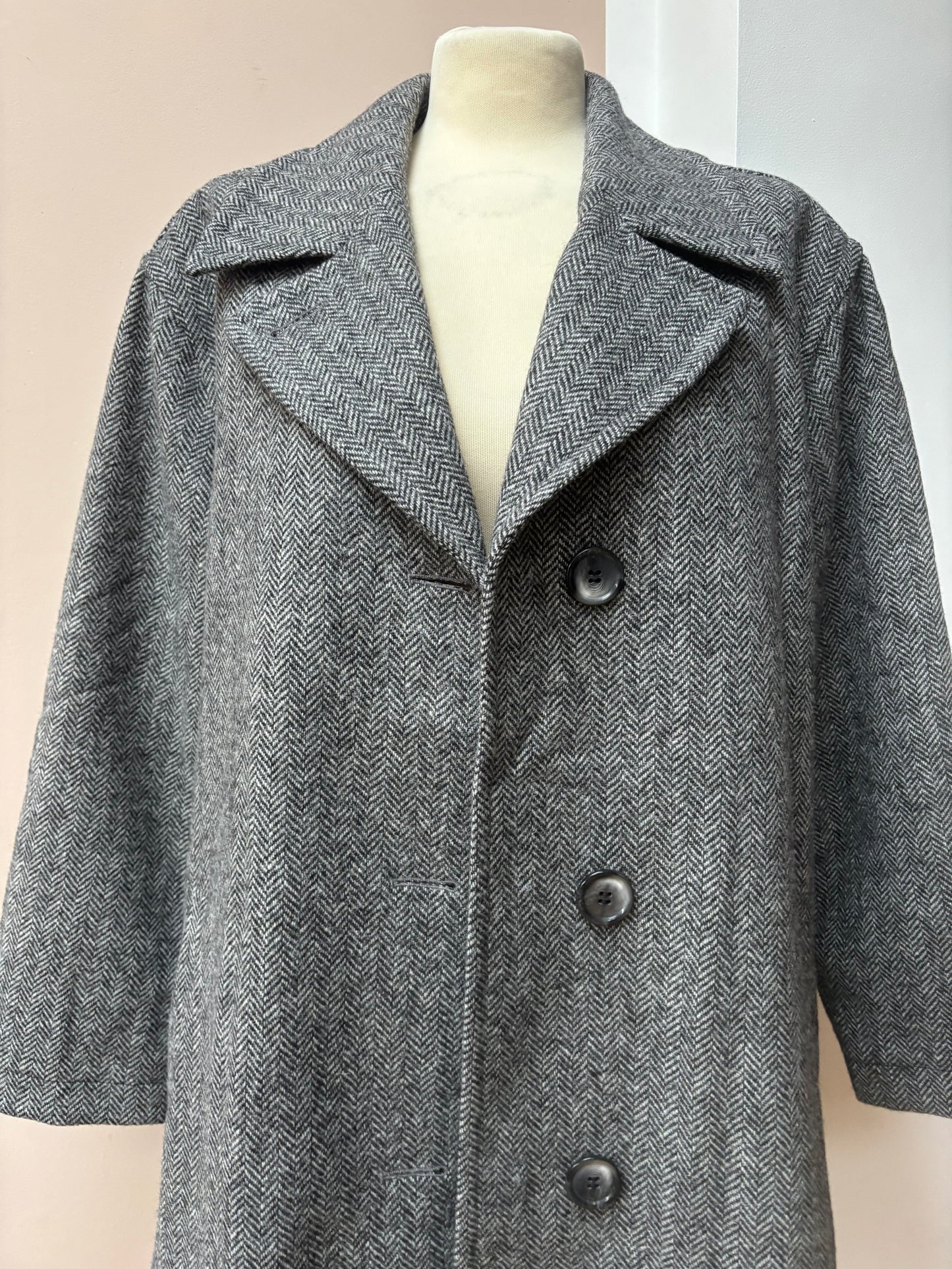 100% pure new wool coat size 14/18