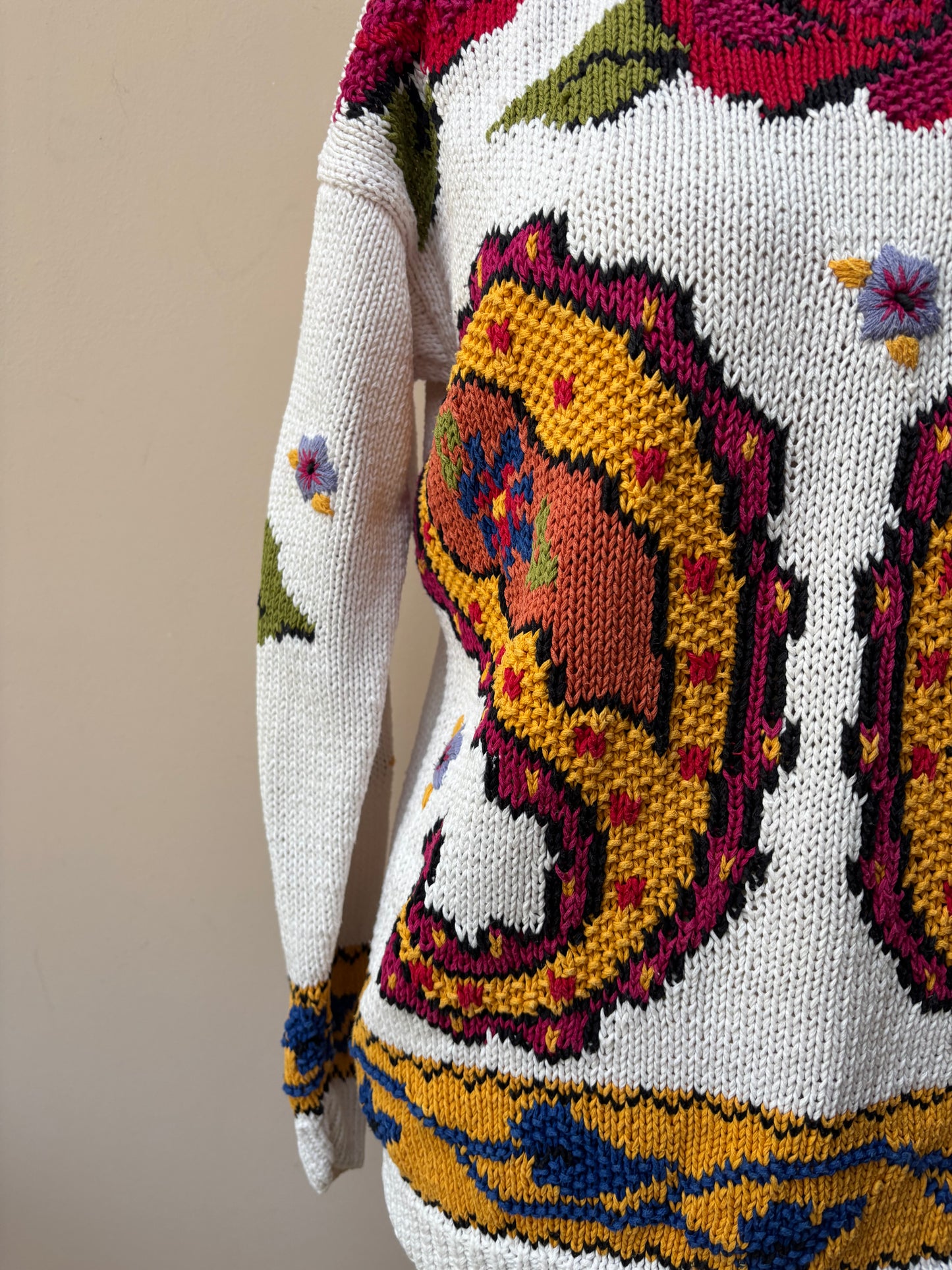 Vintage cotton ramie jumper size Small