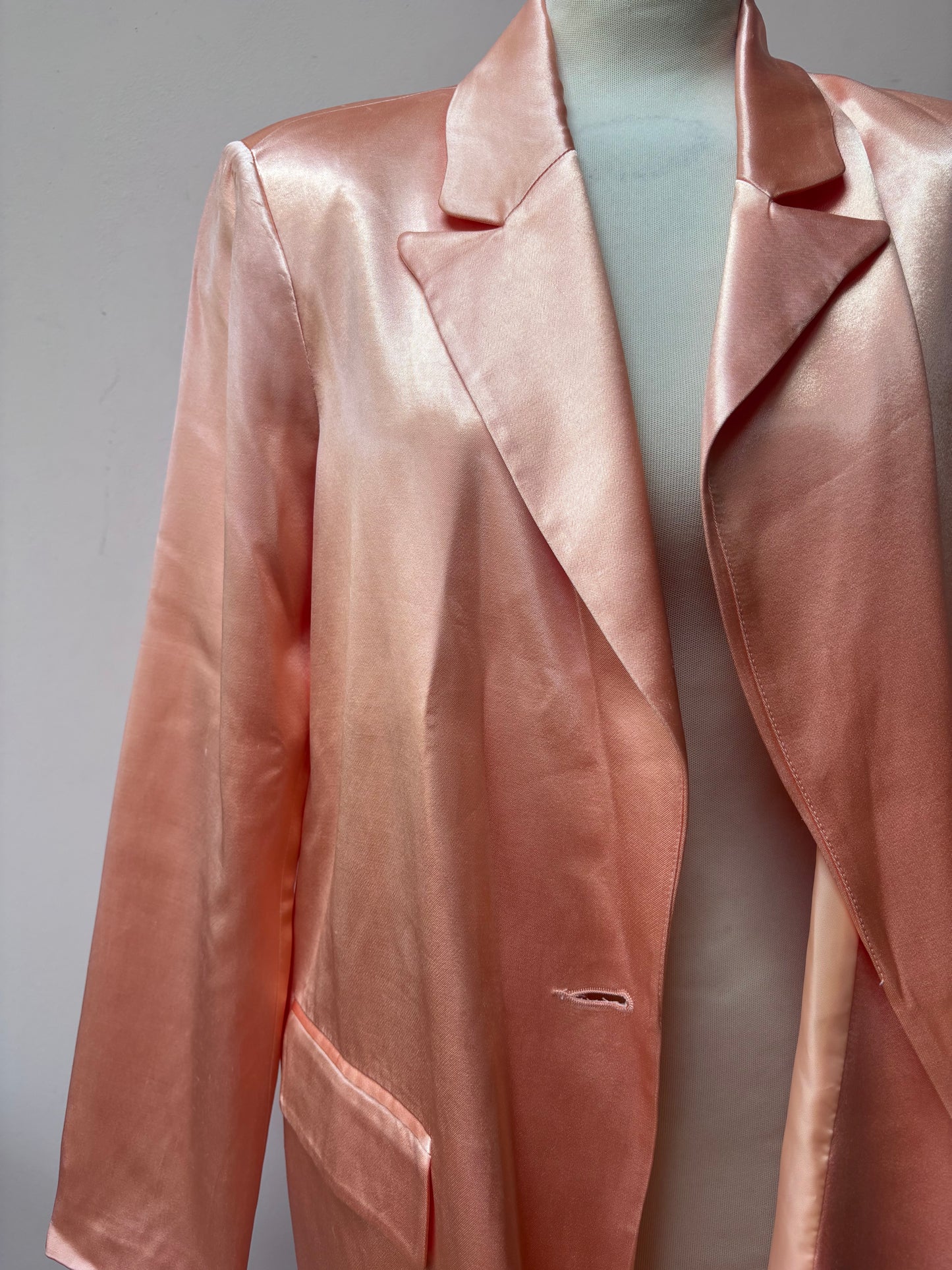Salmon satin blazer size 12/14
