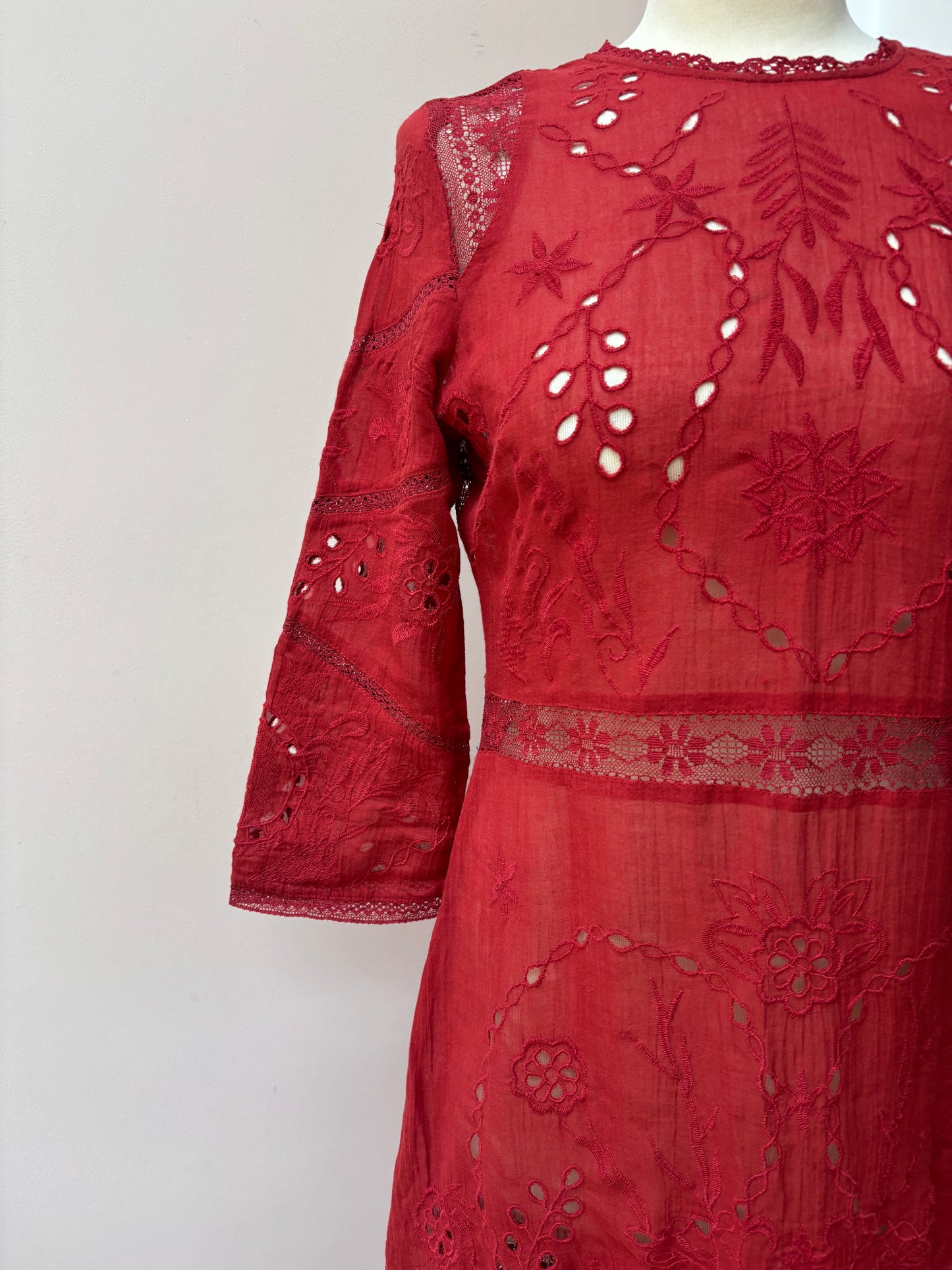 Rust lace dress size Medium