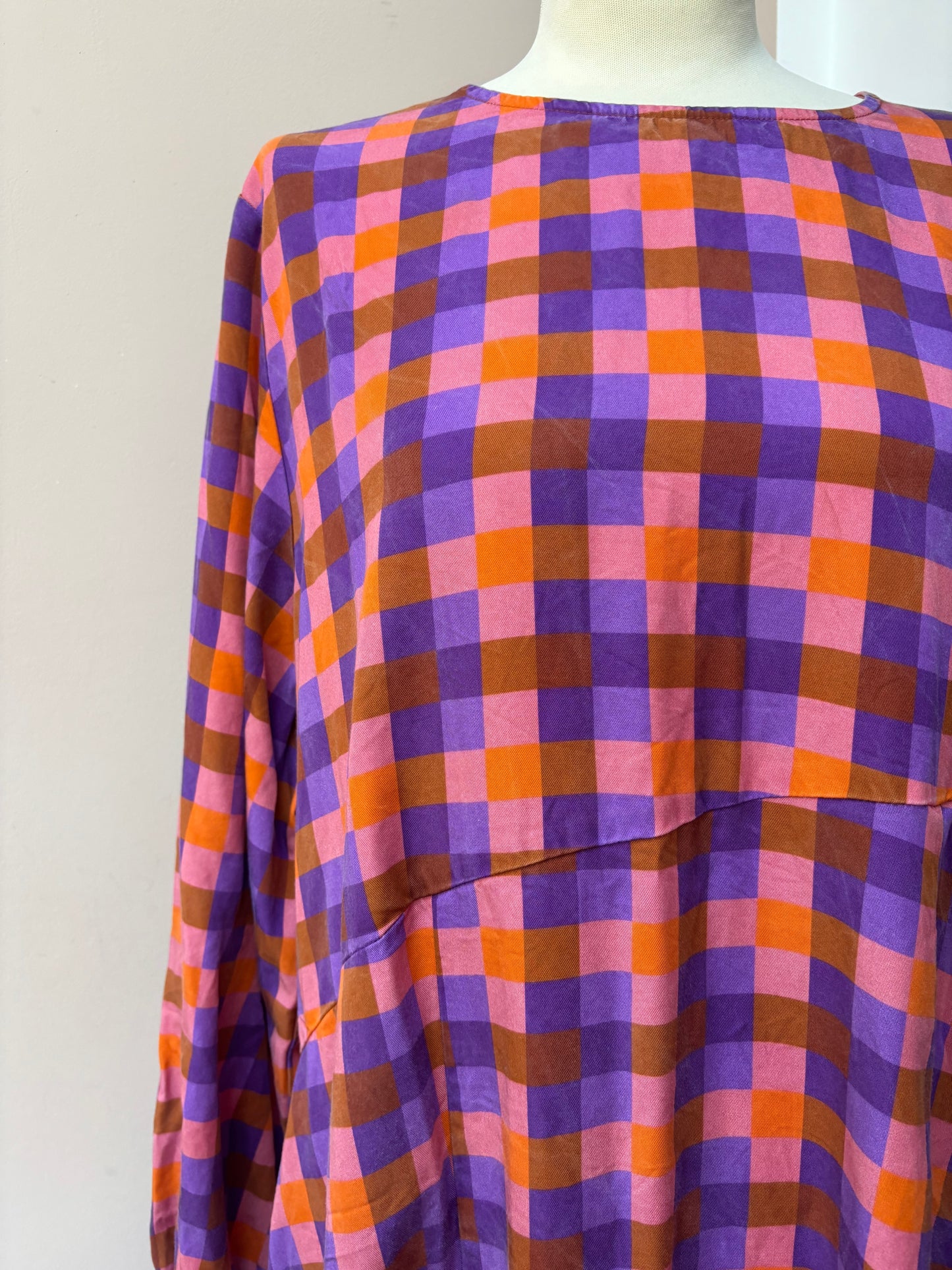 Colourful check Monki dress One Size