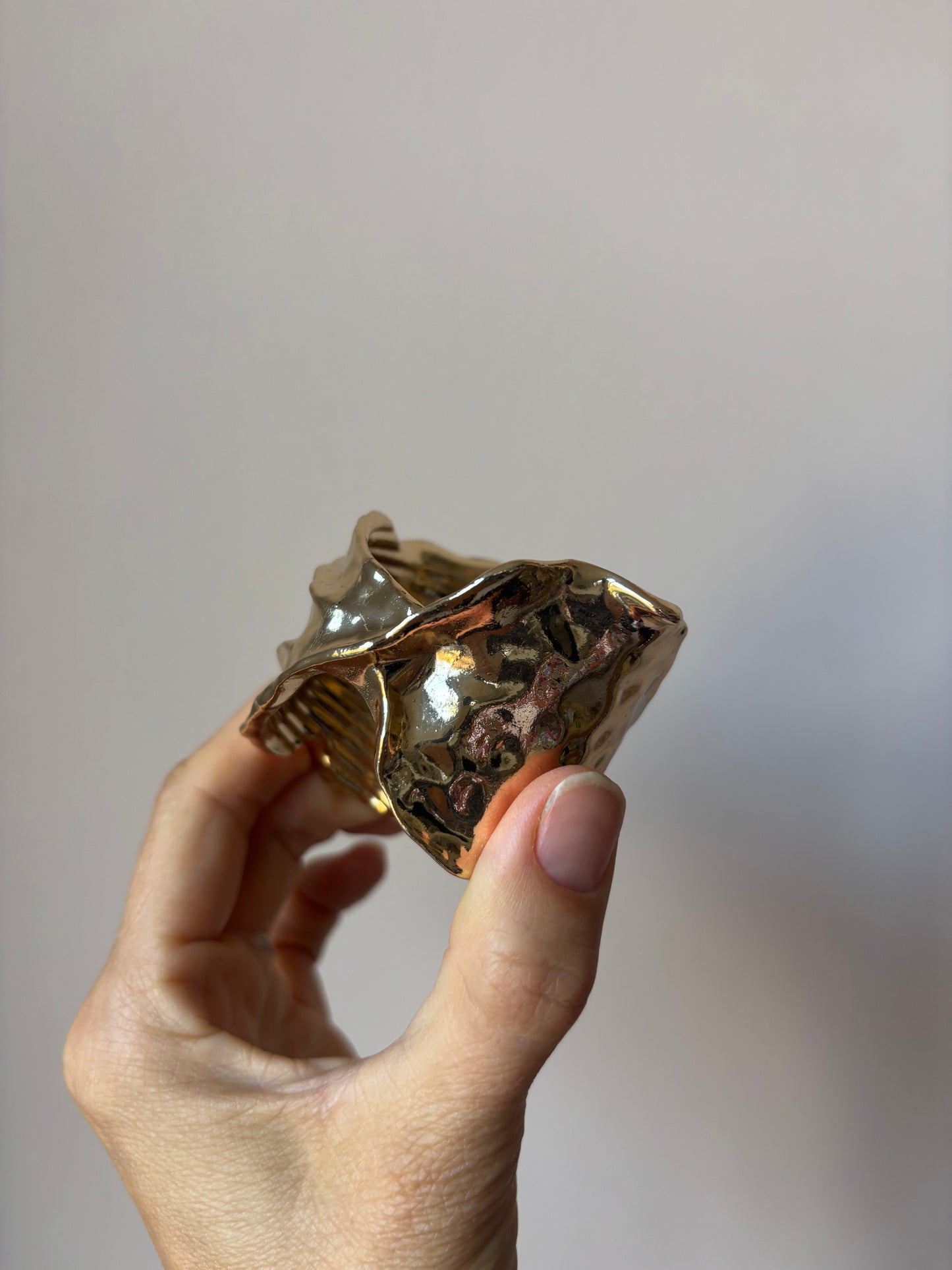 Heavy gold cuff bracelet