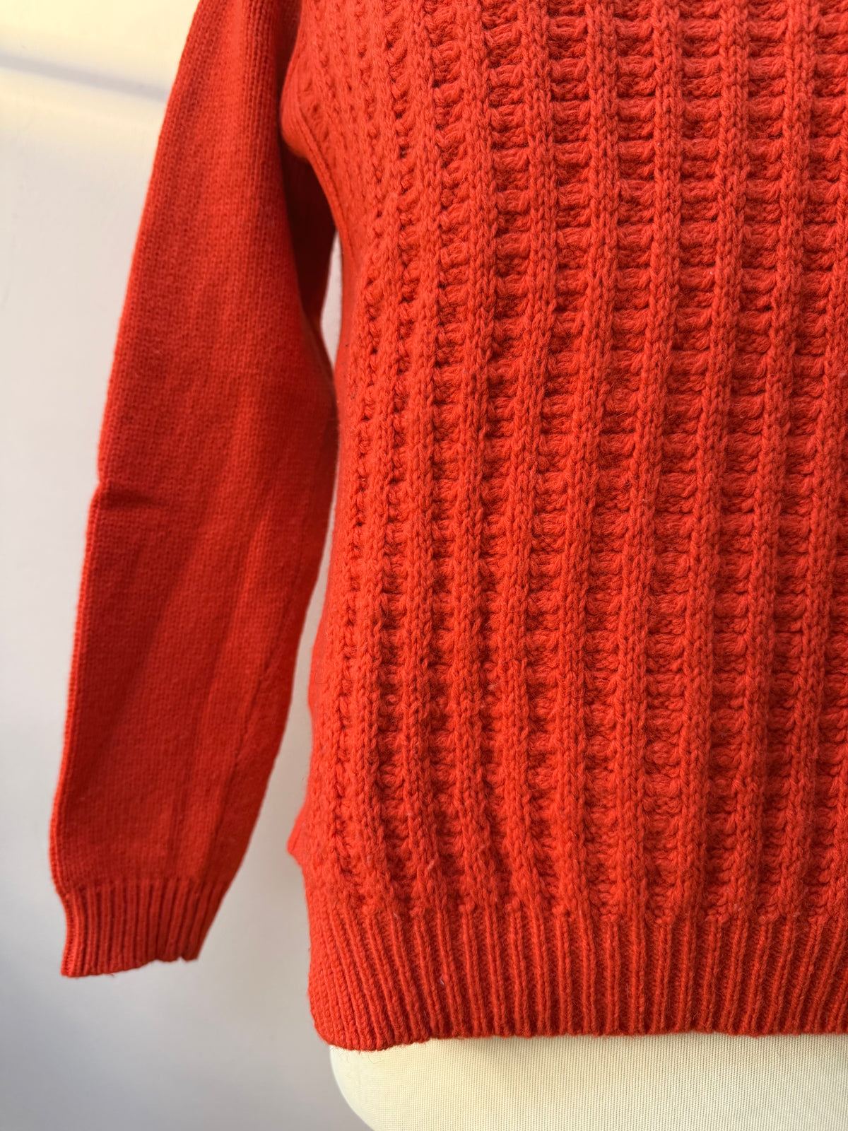 Whistles orange red wool jumper size M