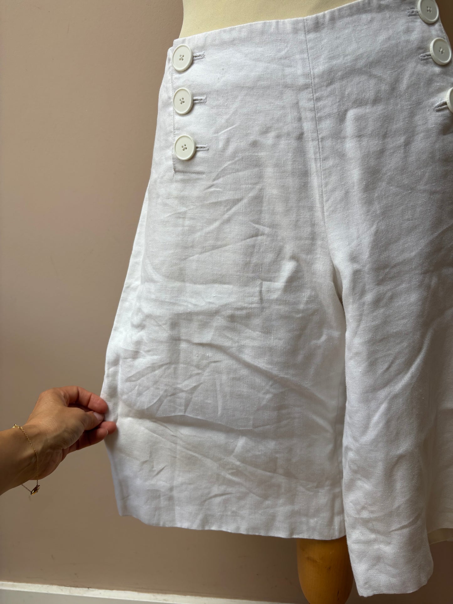 Ralph Lauren white linen mix shorts size 16