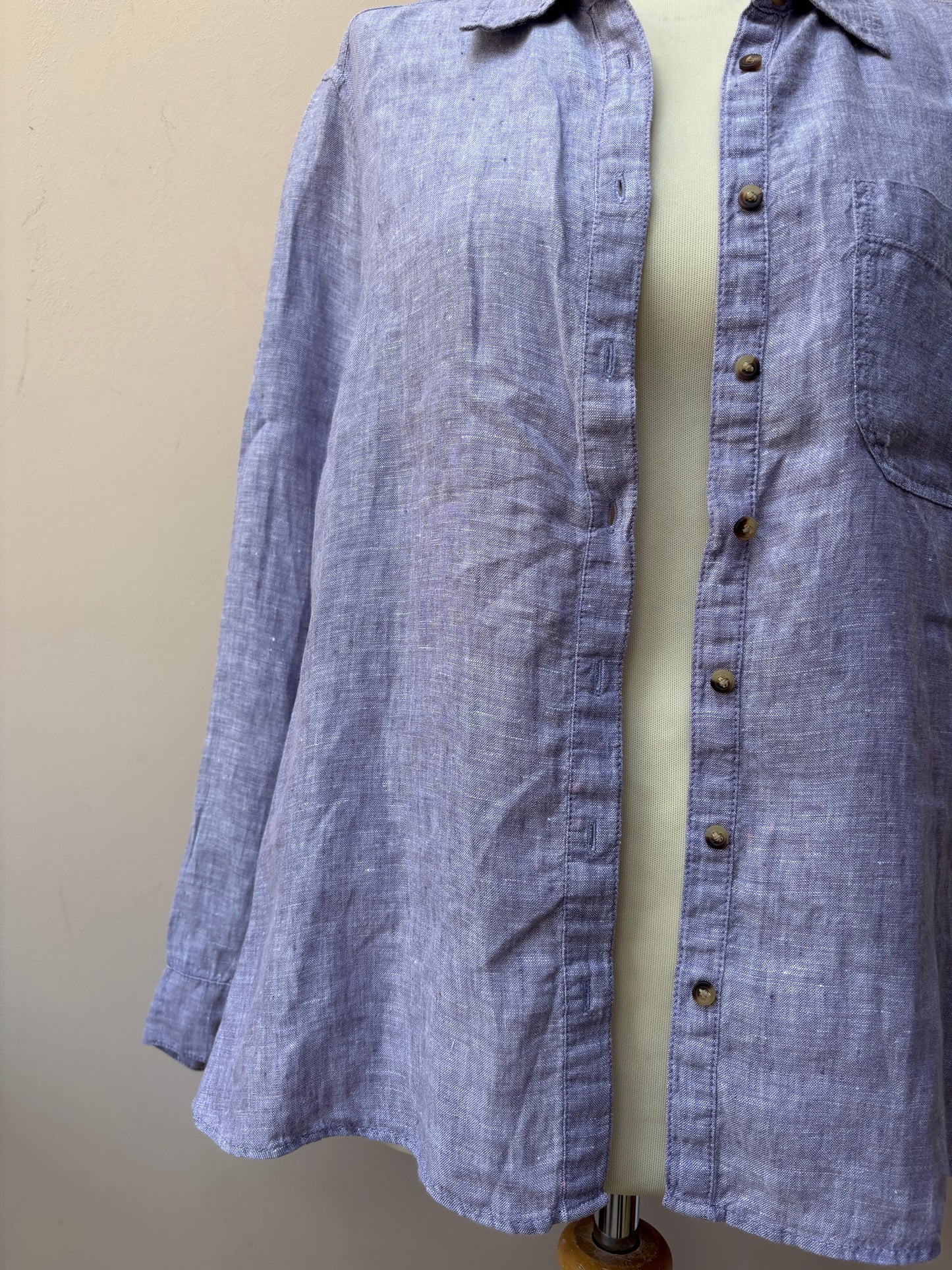 100% linen shirt size UK12