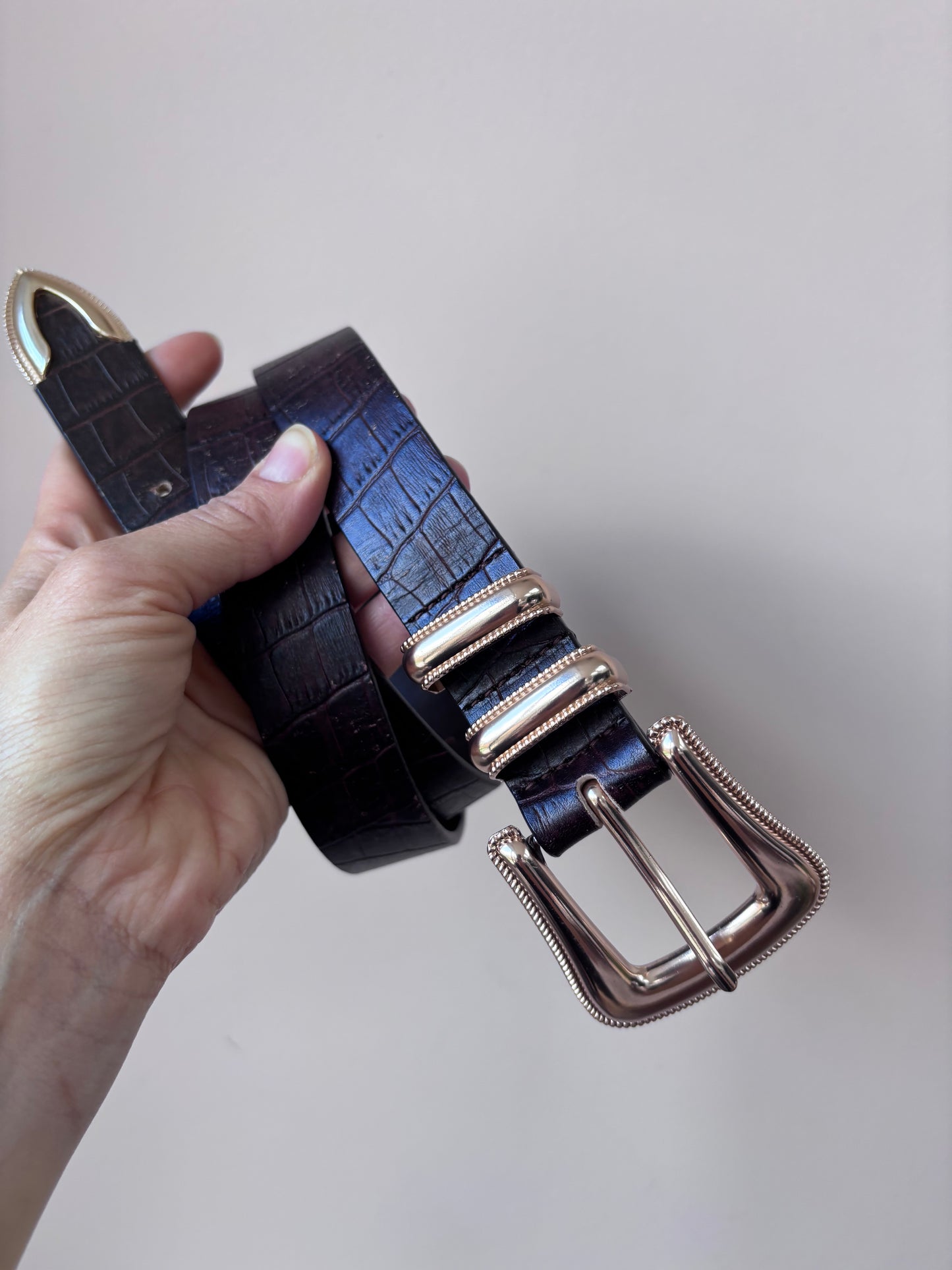 Brown leather belt size Medium