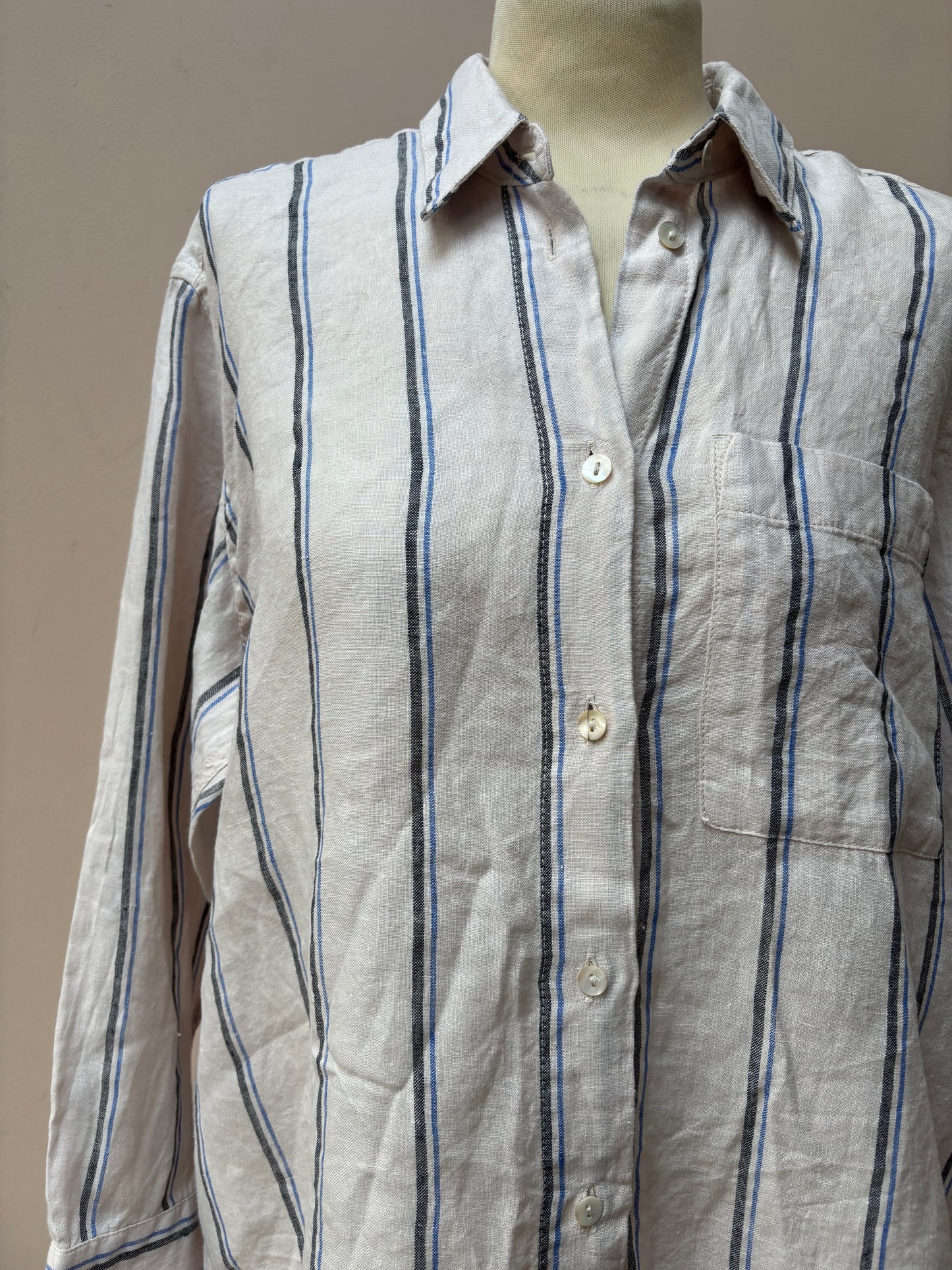 100% linen shirt size 12