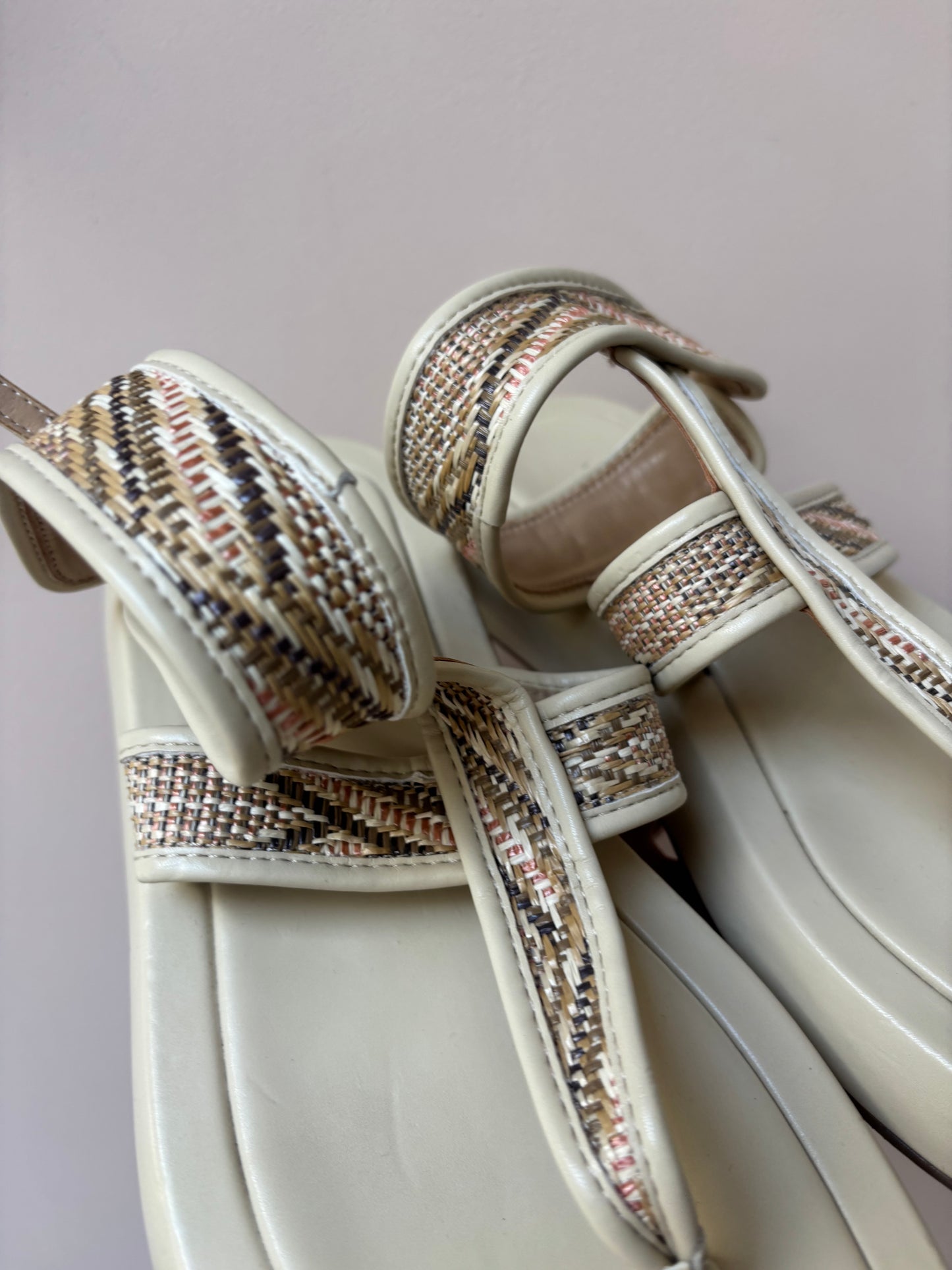 Vanessa Wu leather chunky sandals size UK5