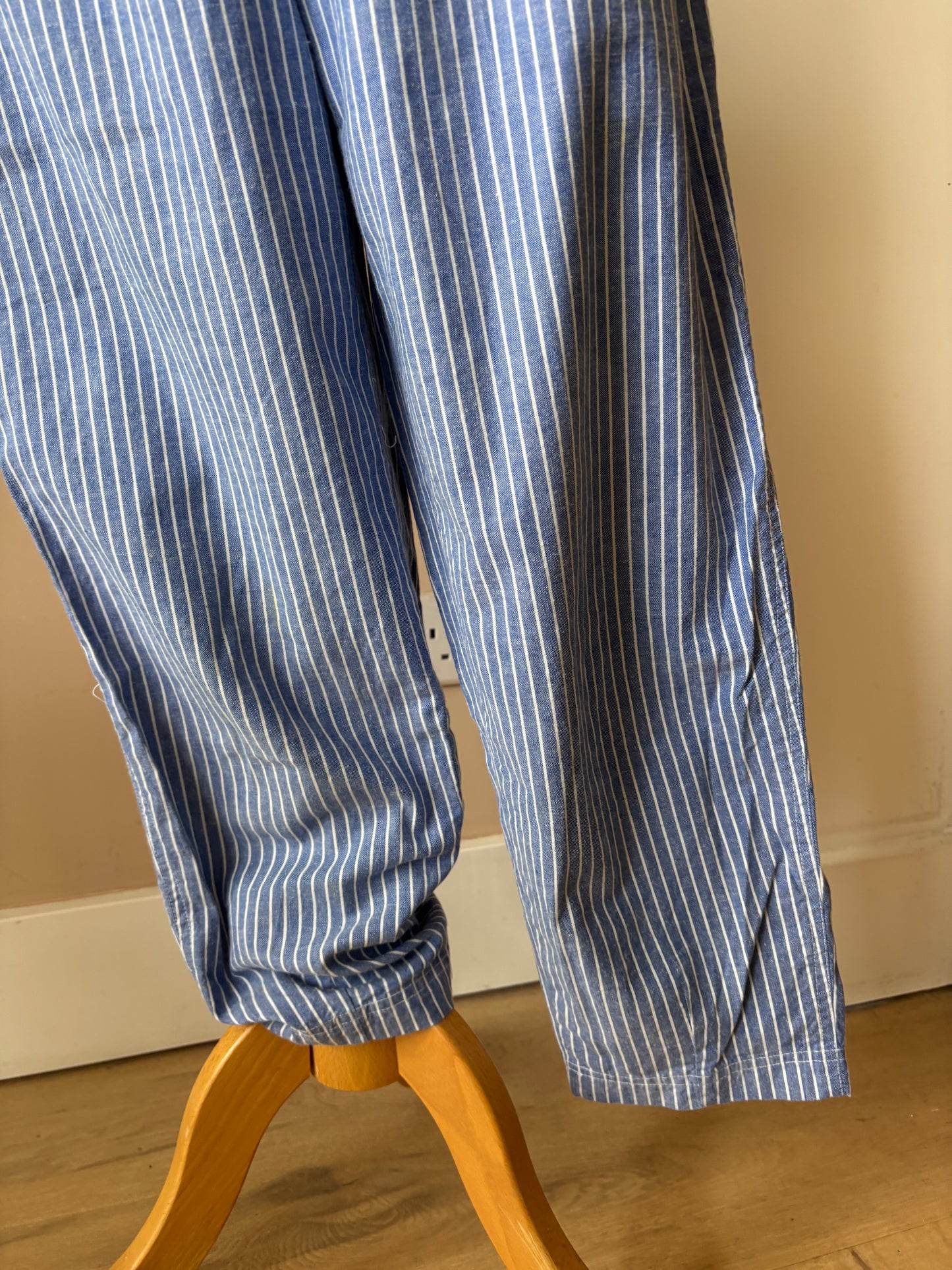 Vintage 100% cotton striped trousers size 8/10