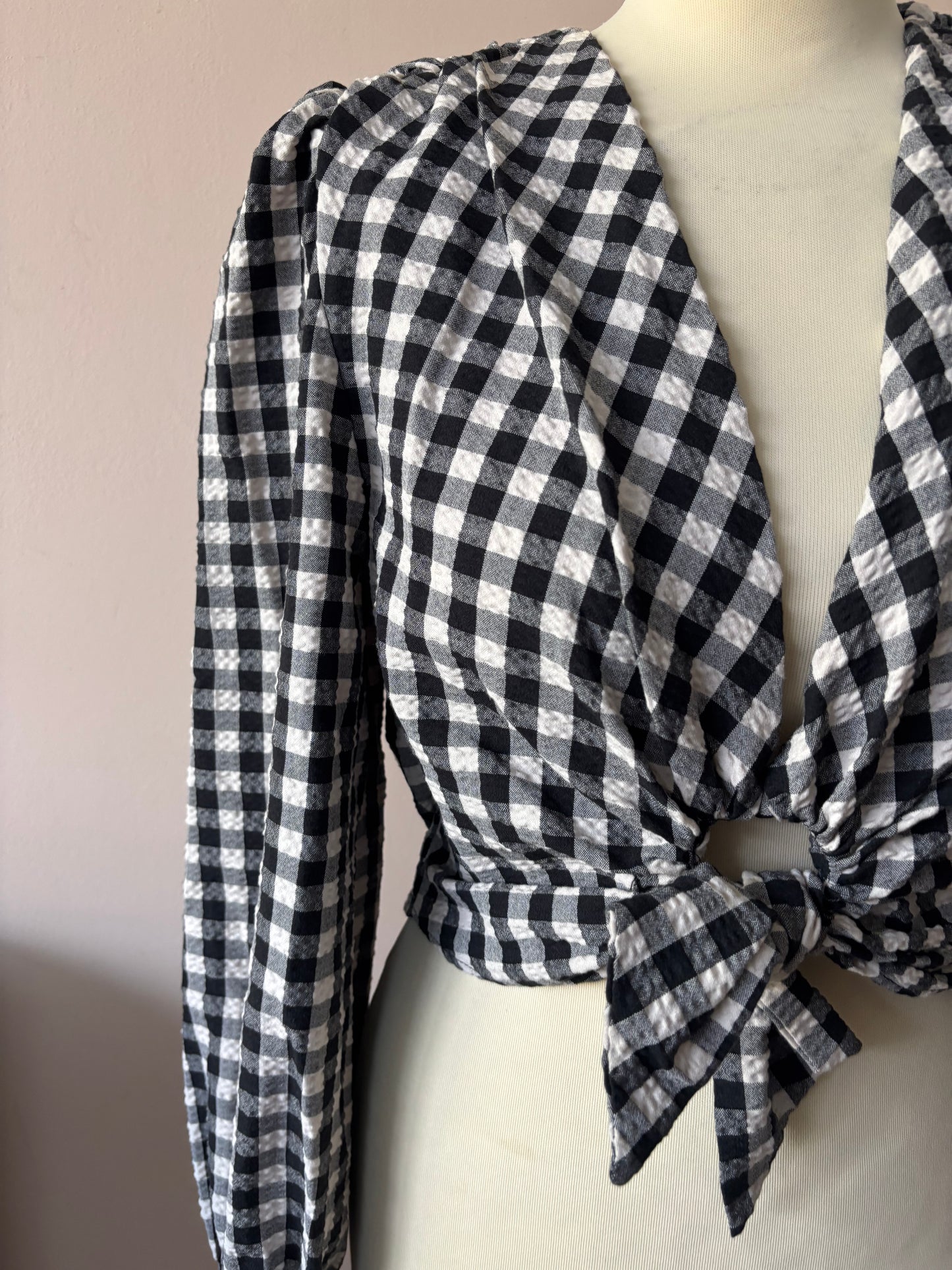 Gingham cropped top size Mediuk
