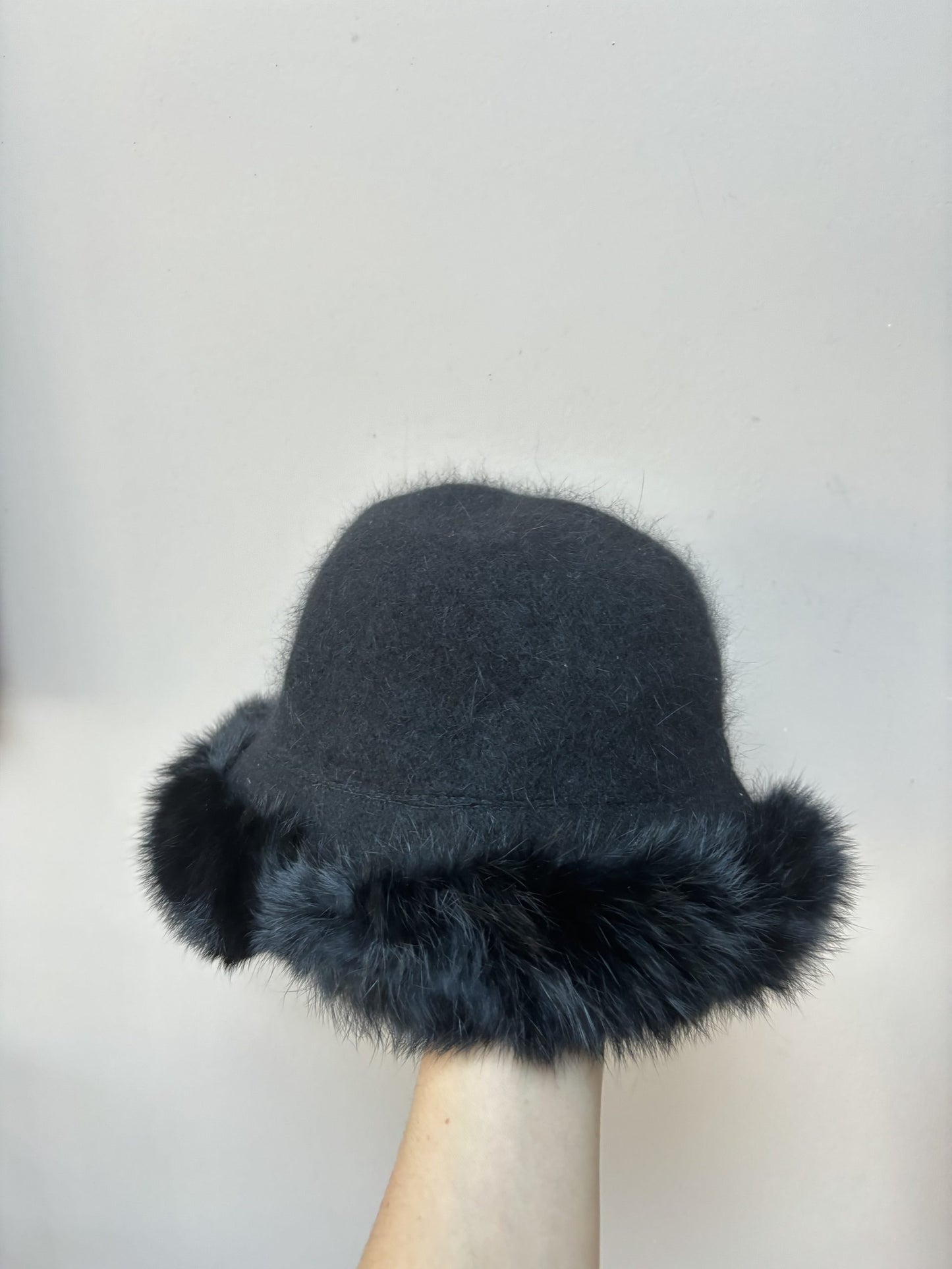 Angora wool mix vintage hat