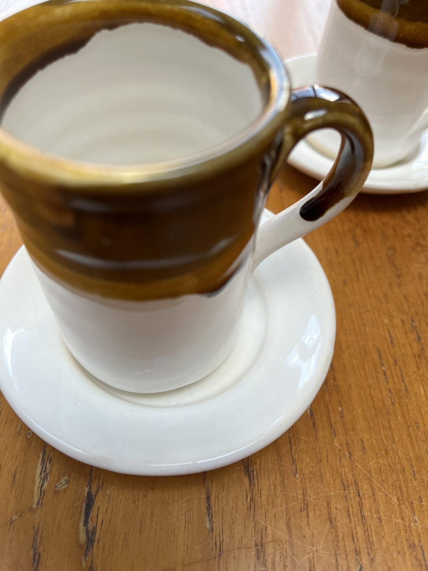 Vintage espresso cups and saucers x 2