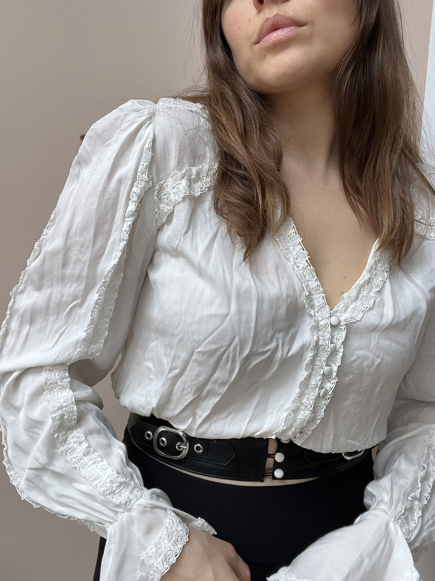 The Kooples lace white shirt size Small