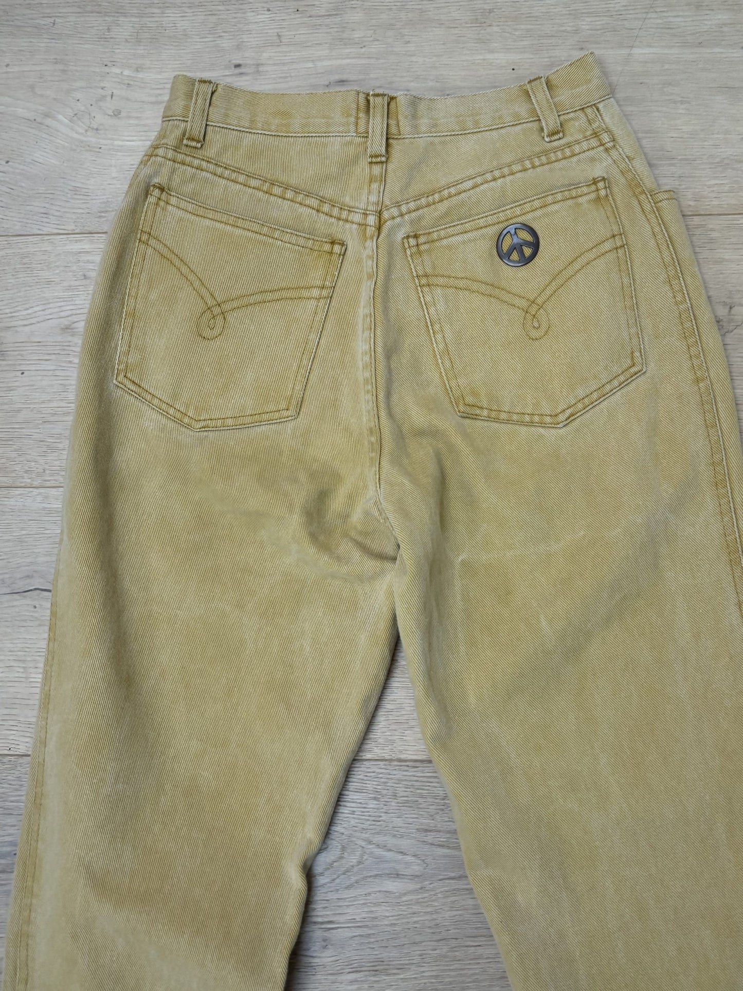 Moschino dusky yellow jeans size 8