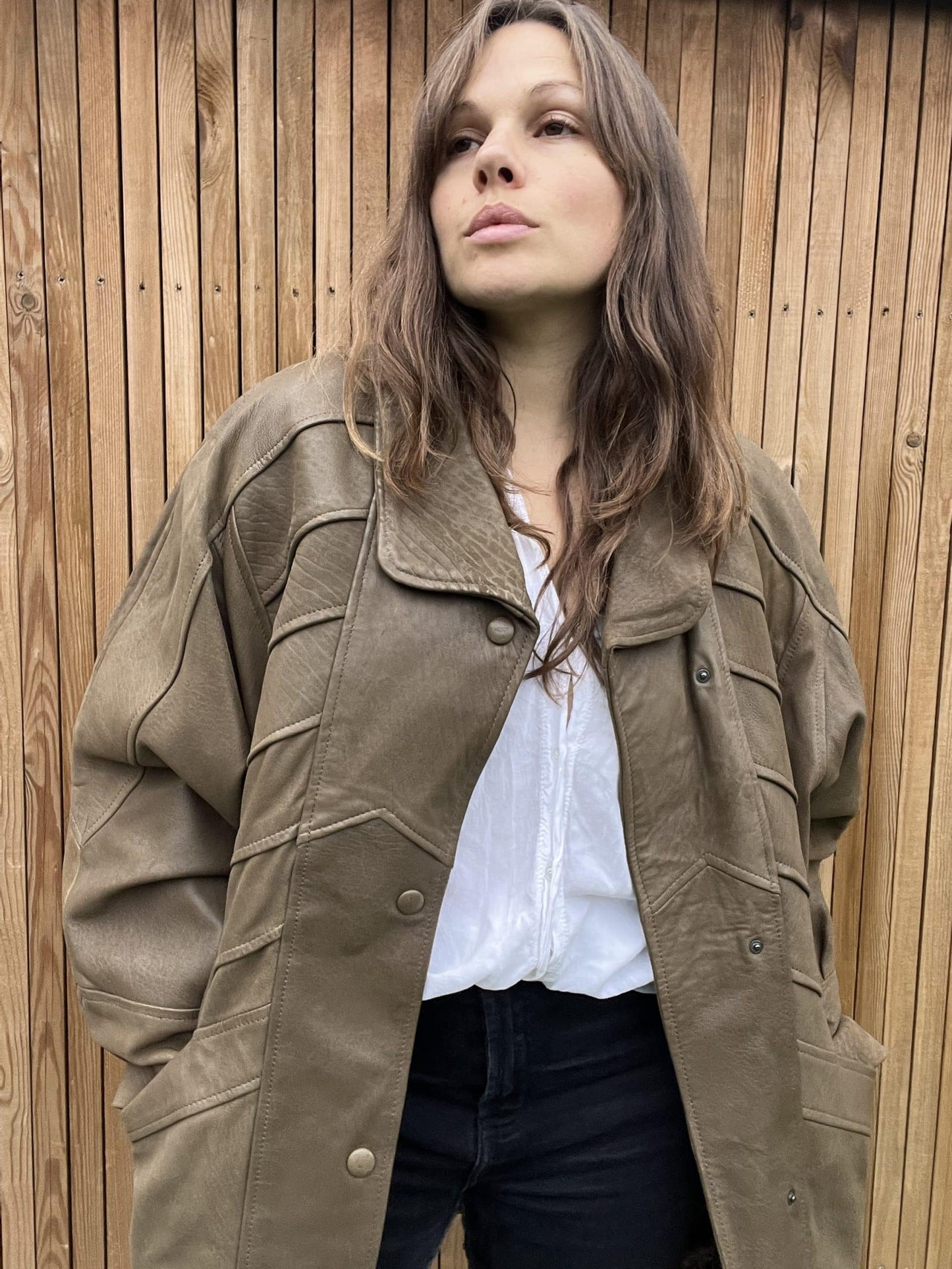 Vintage leather jacket size 14