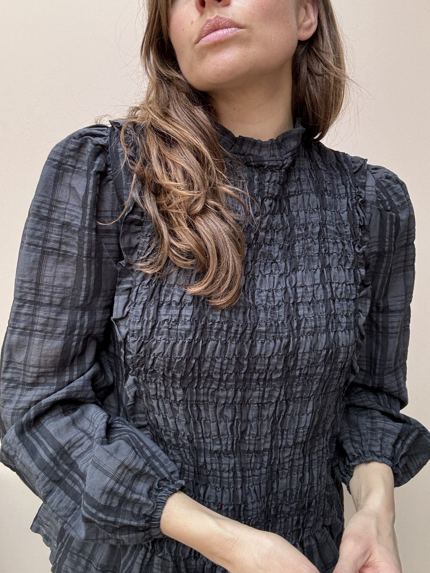 Smocked front top size 10