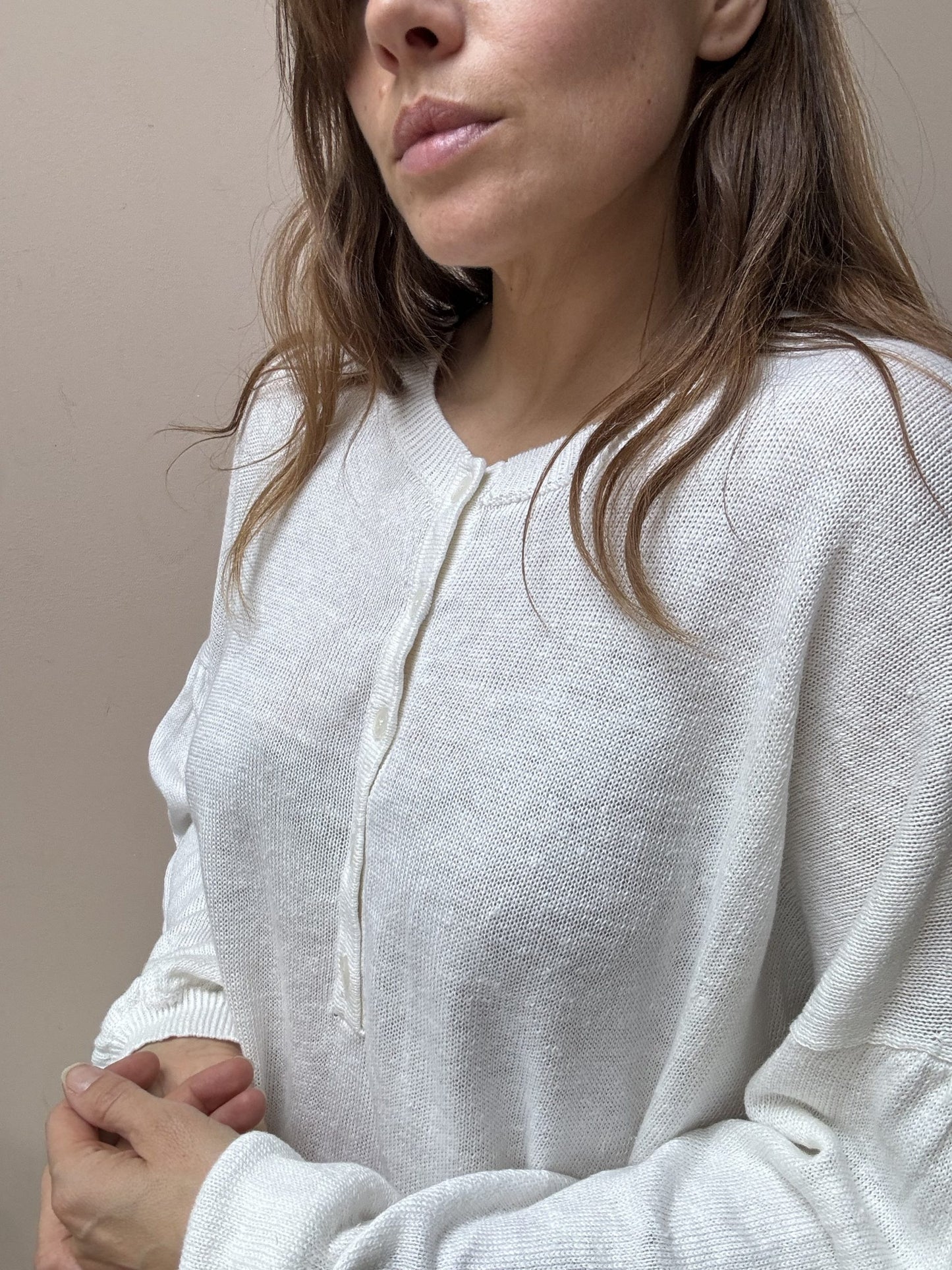 White linen jumper size 18/20