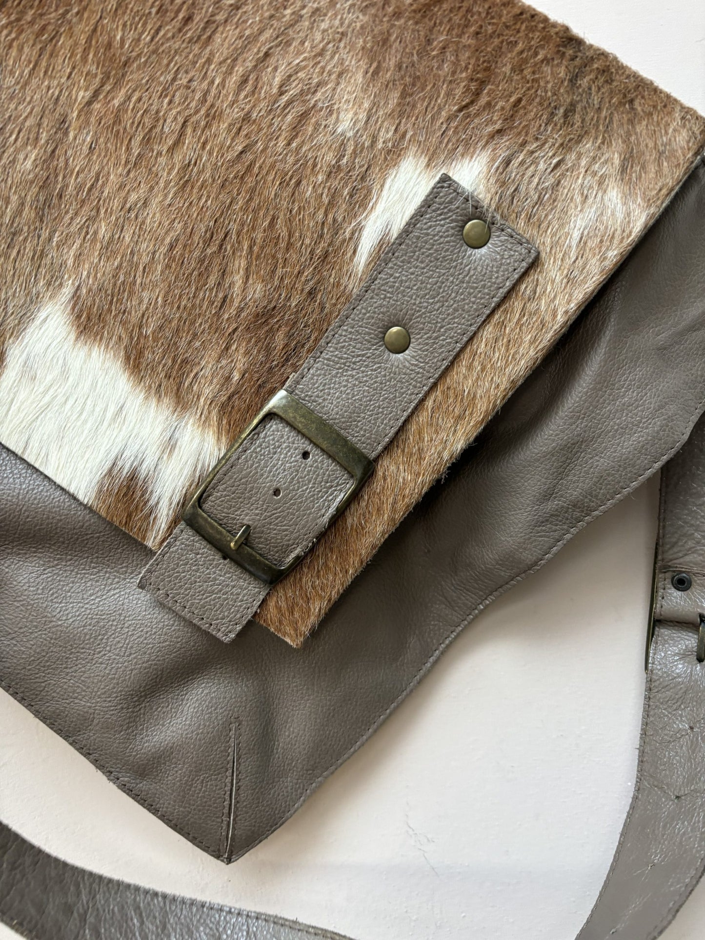 Leather saddle style bag