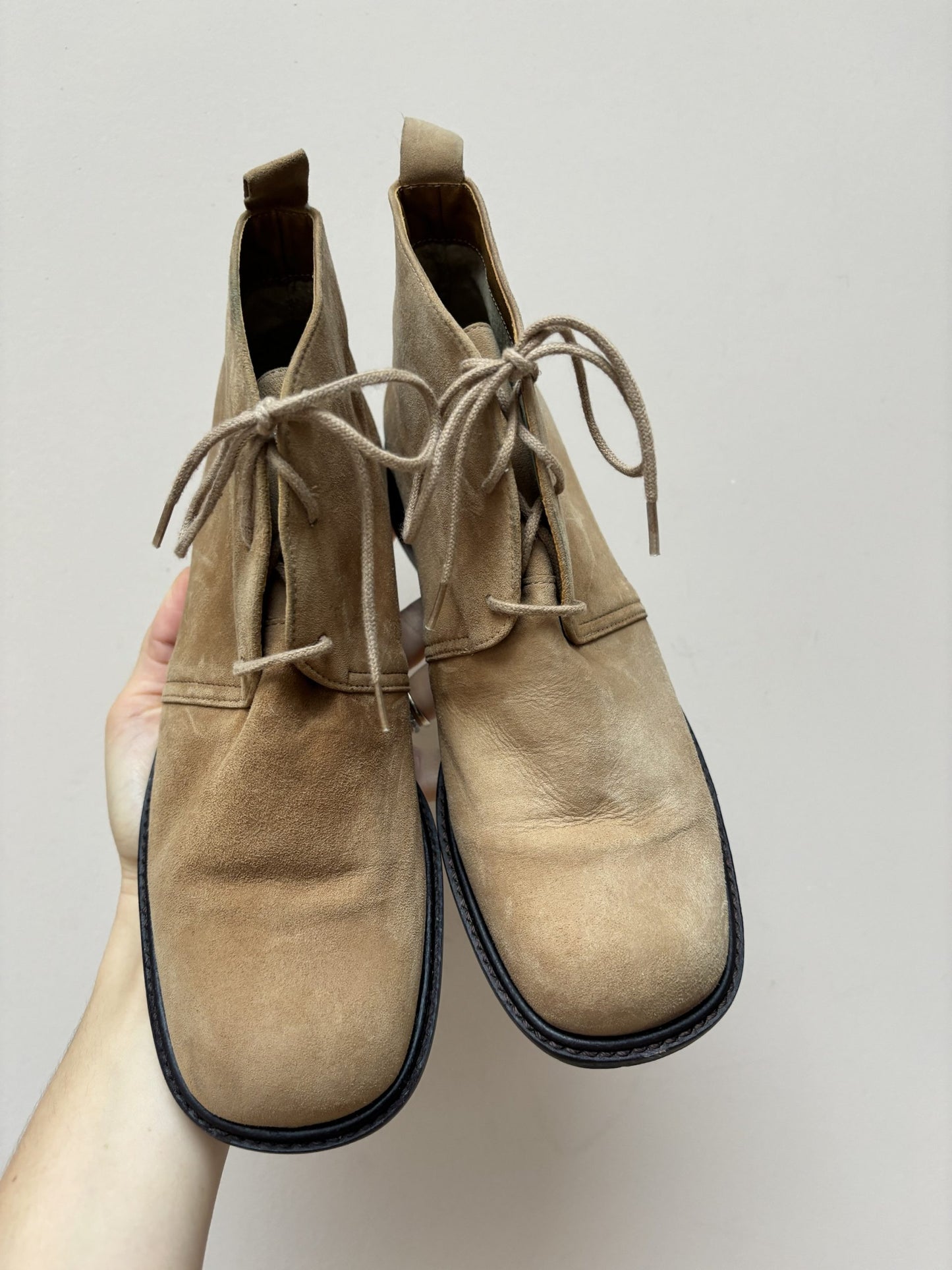 Camel suede ankle boots size UK5