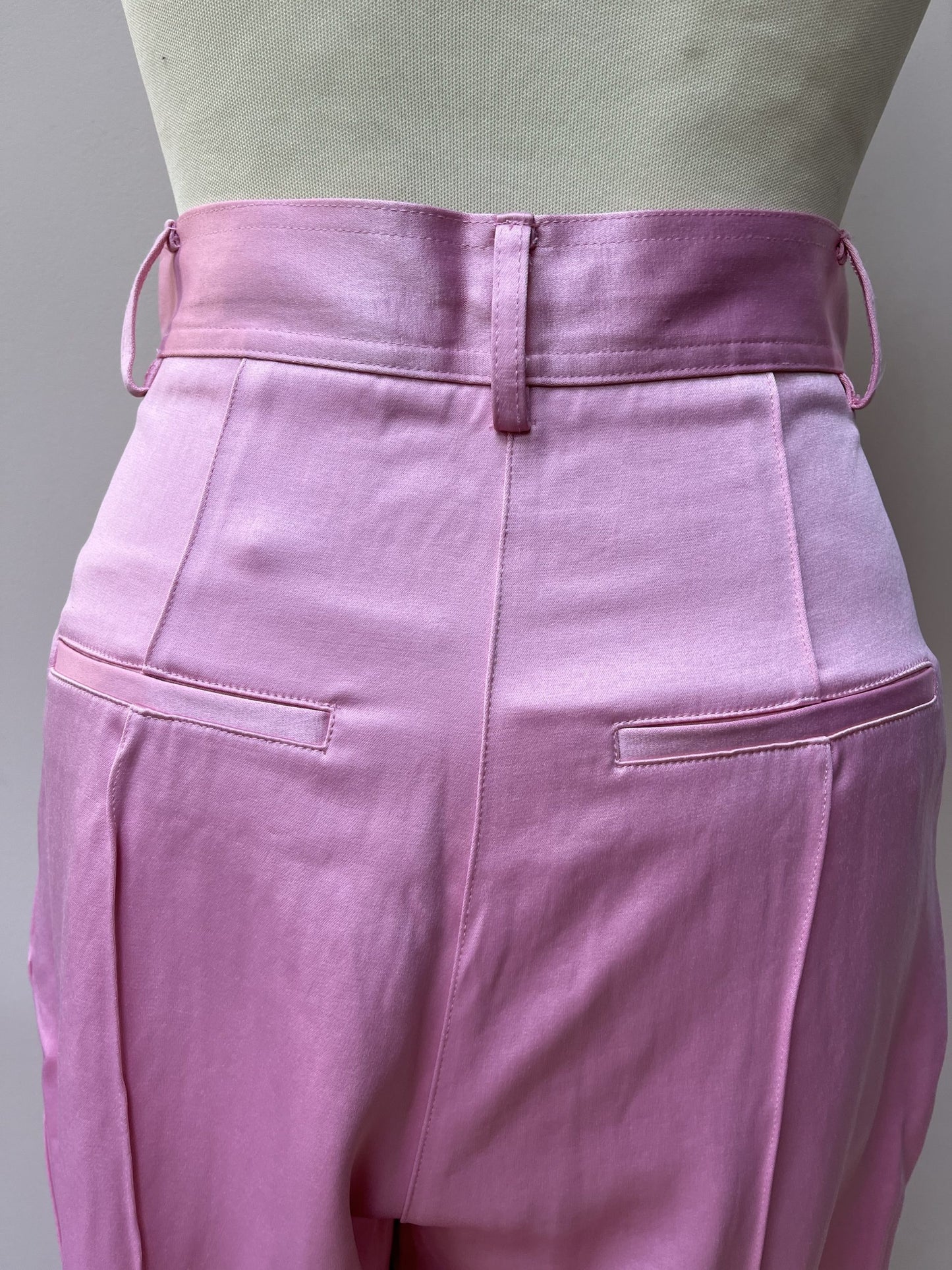 Satin style pink trousers size 10
