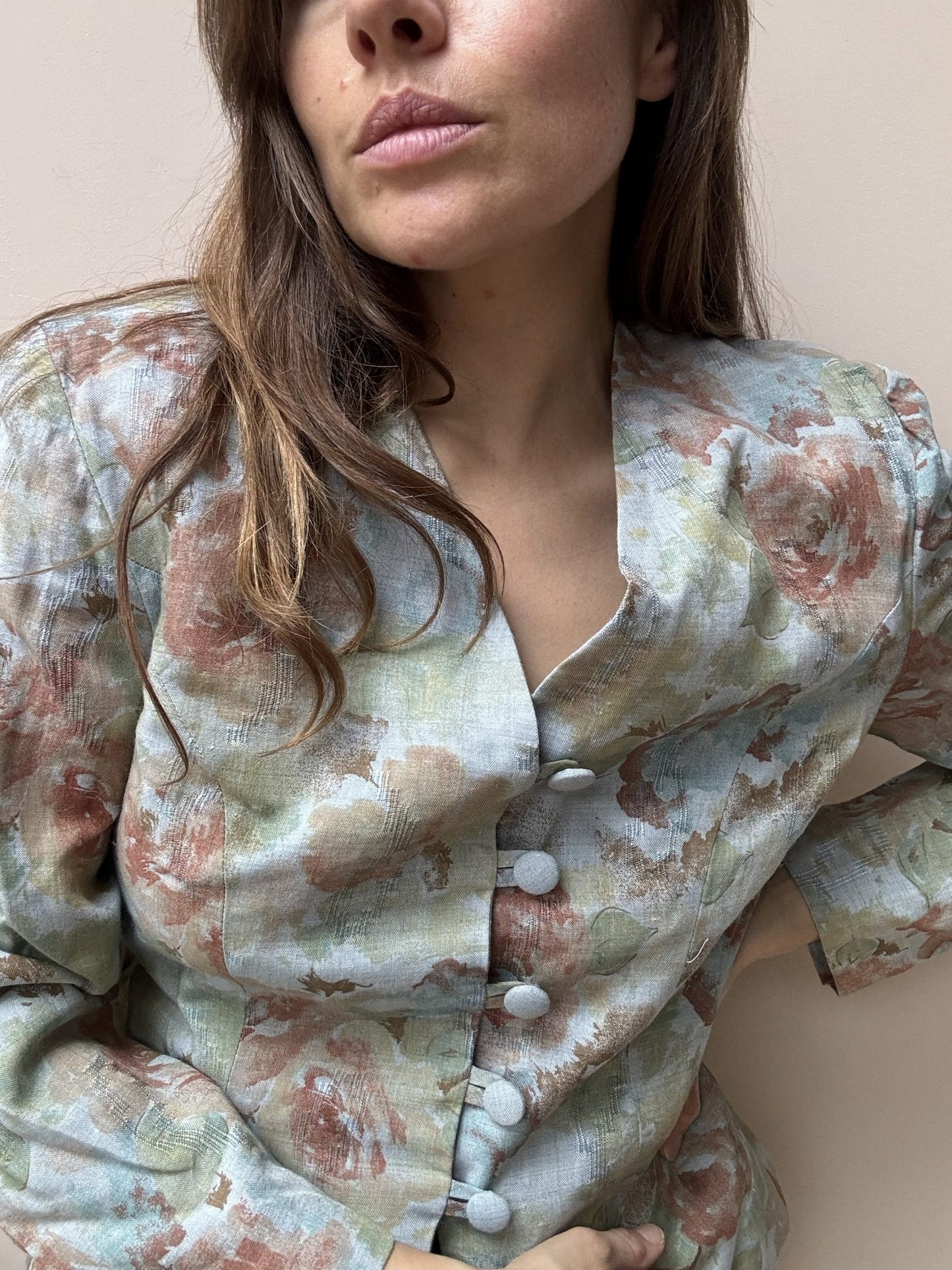 Vintage linen jacket size 10/12