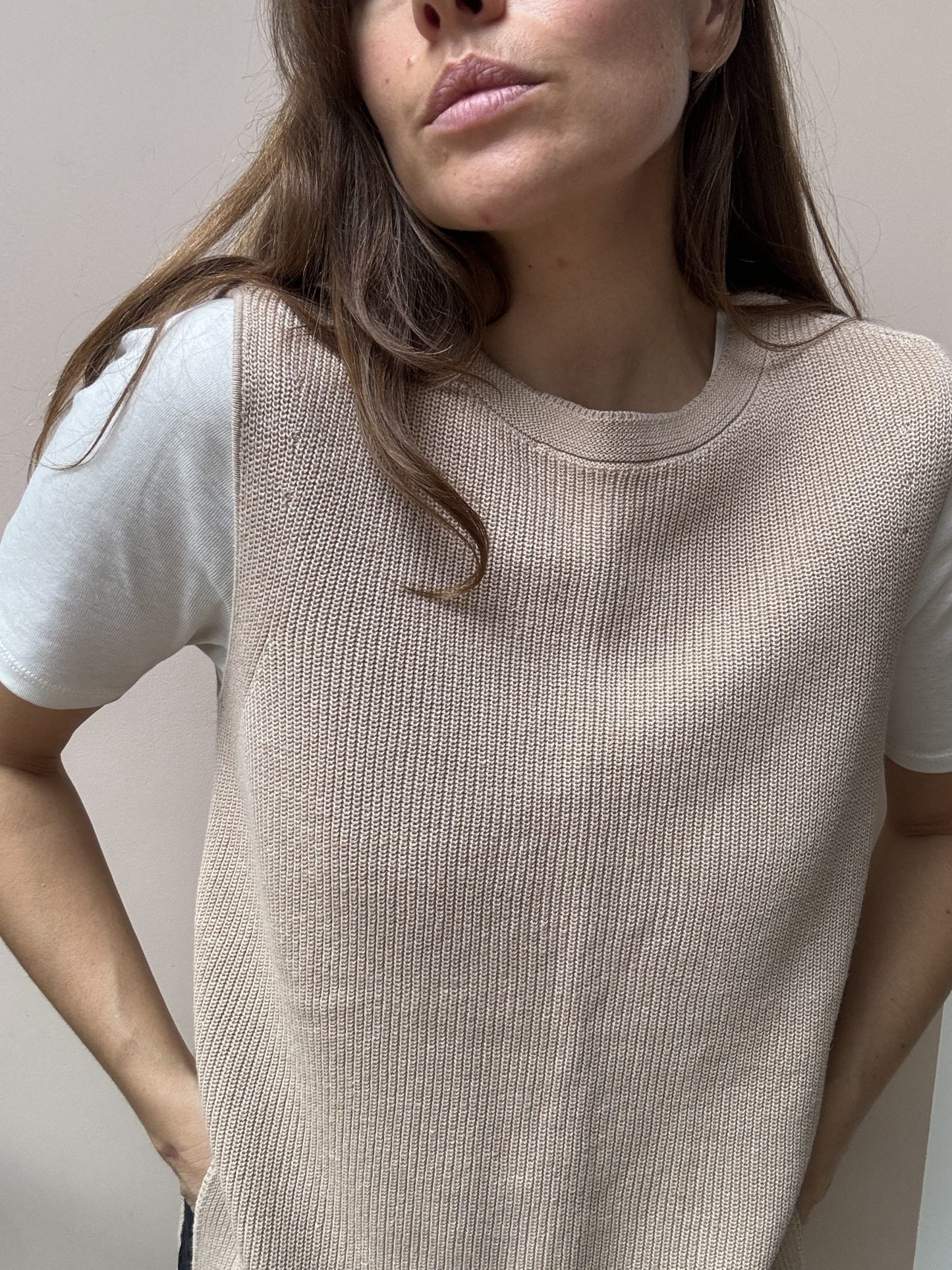 Linen cotton mix tank top size 10-14