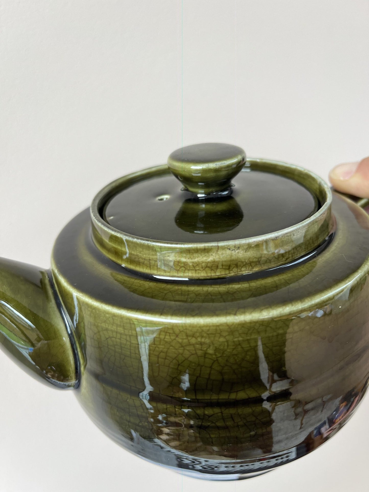 Vintage green teapot