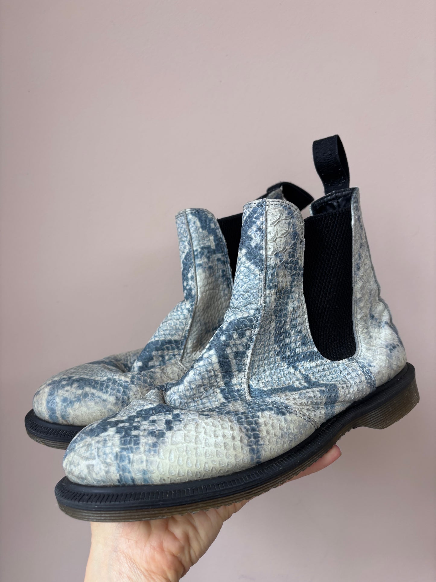 Snakeskin leather Doc Martens boots size UK5