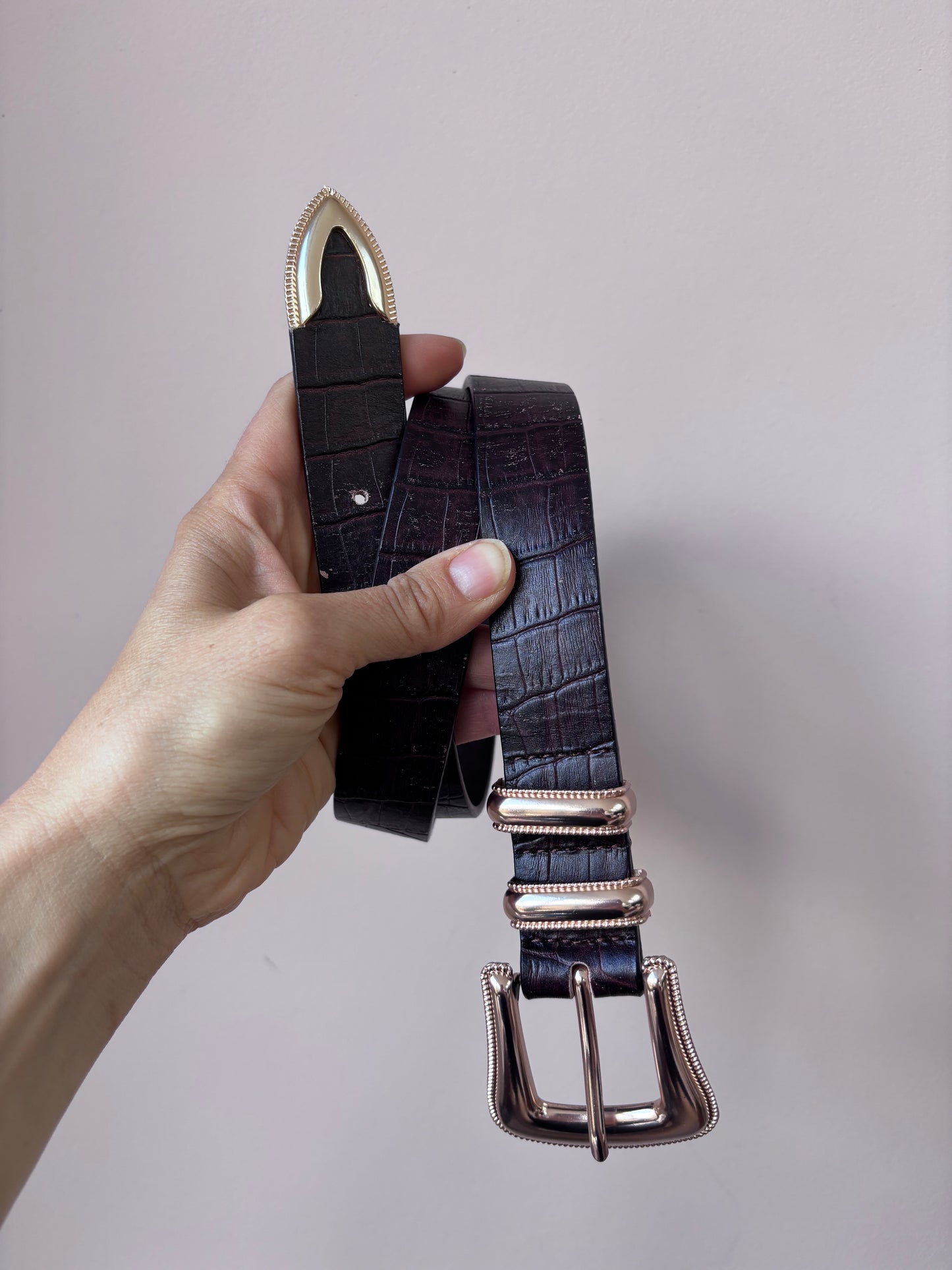 Brown leather belt size Medium