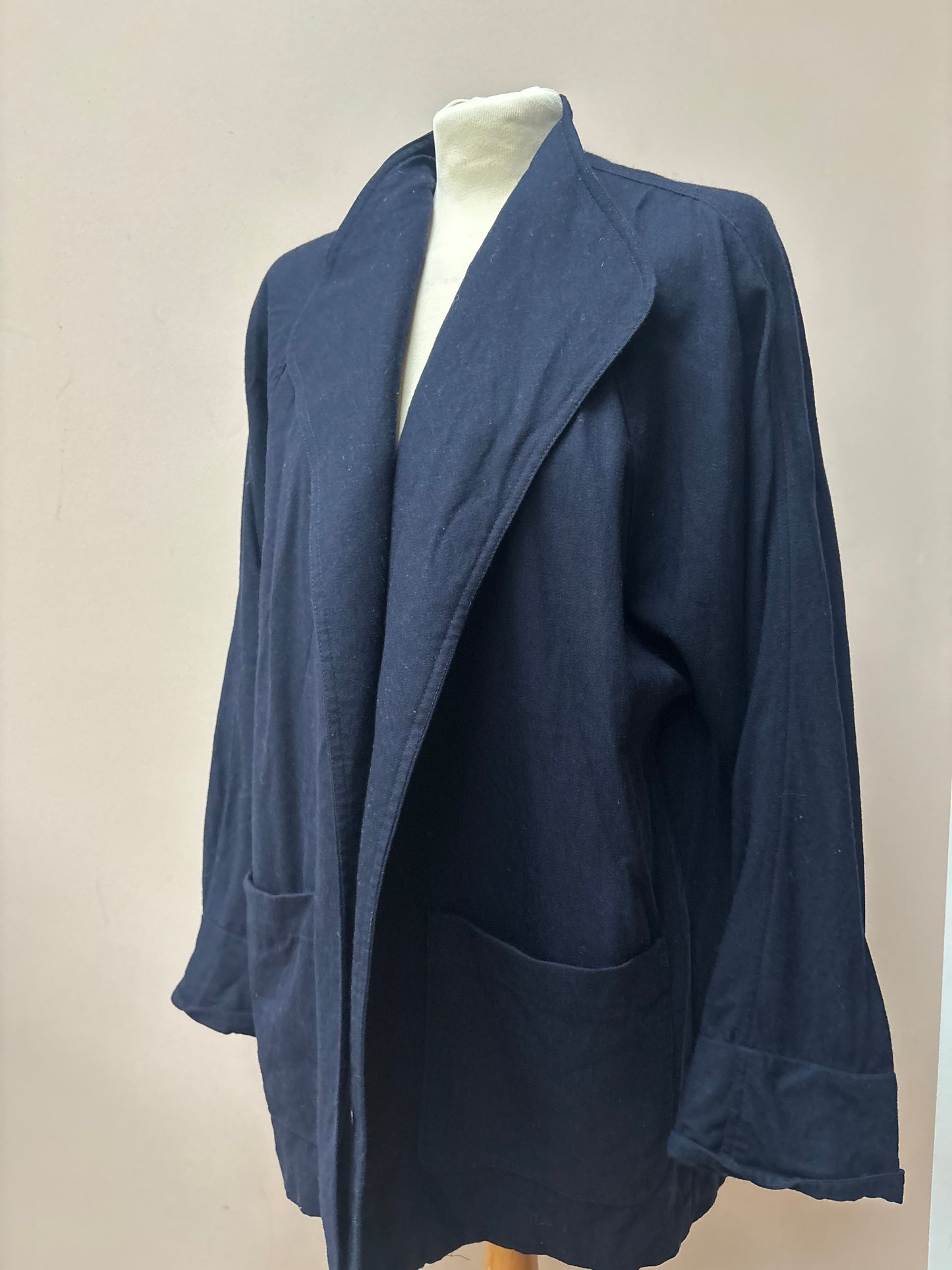 Vintage navy 100% wool jacket size 12