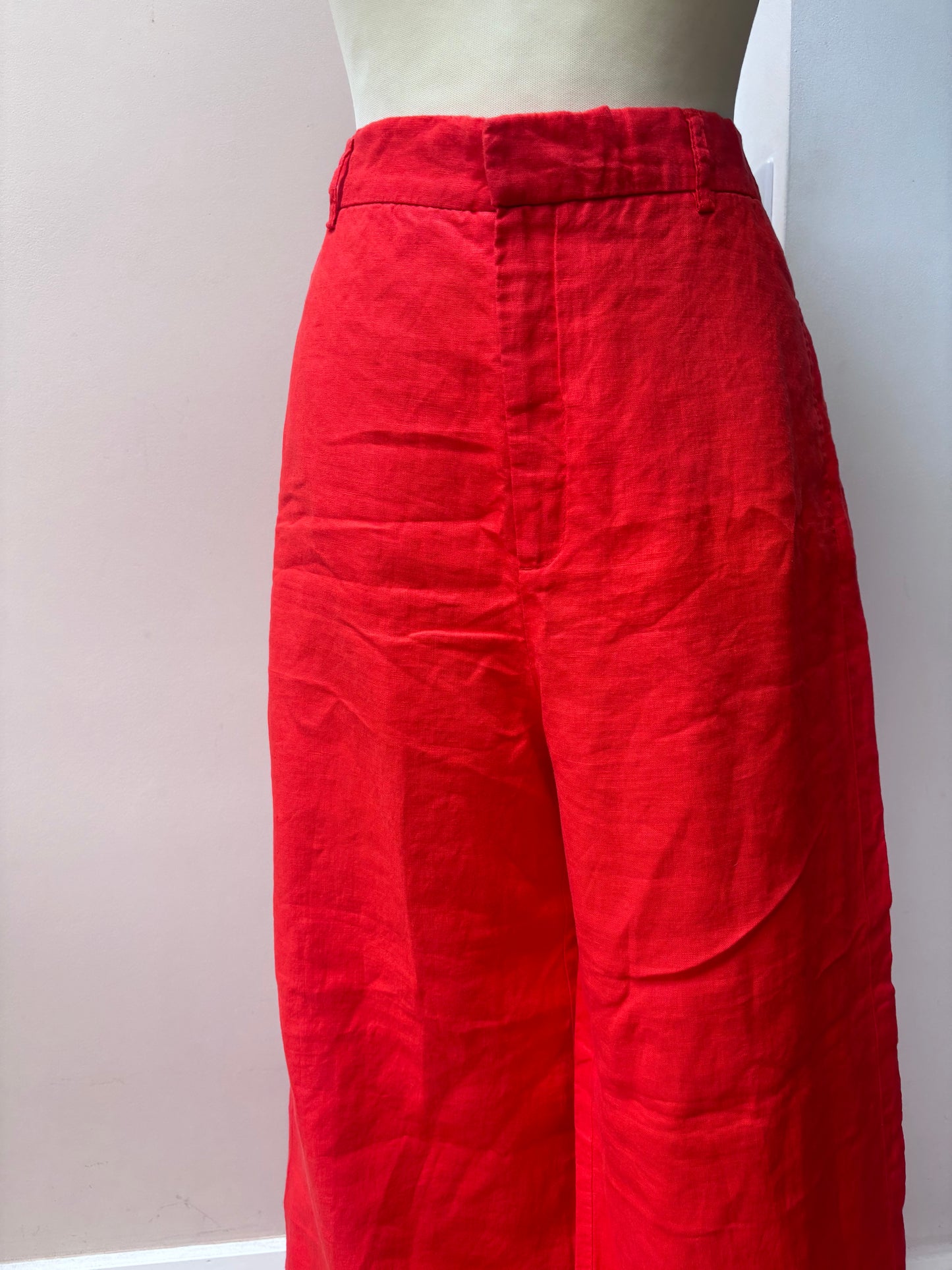 Wide leg 100% linen trousers size 14/16