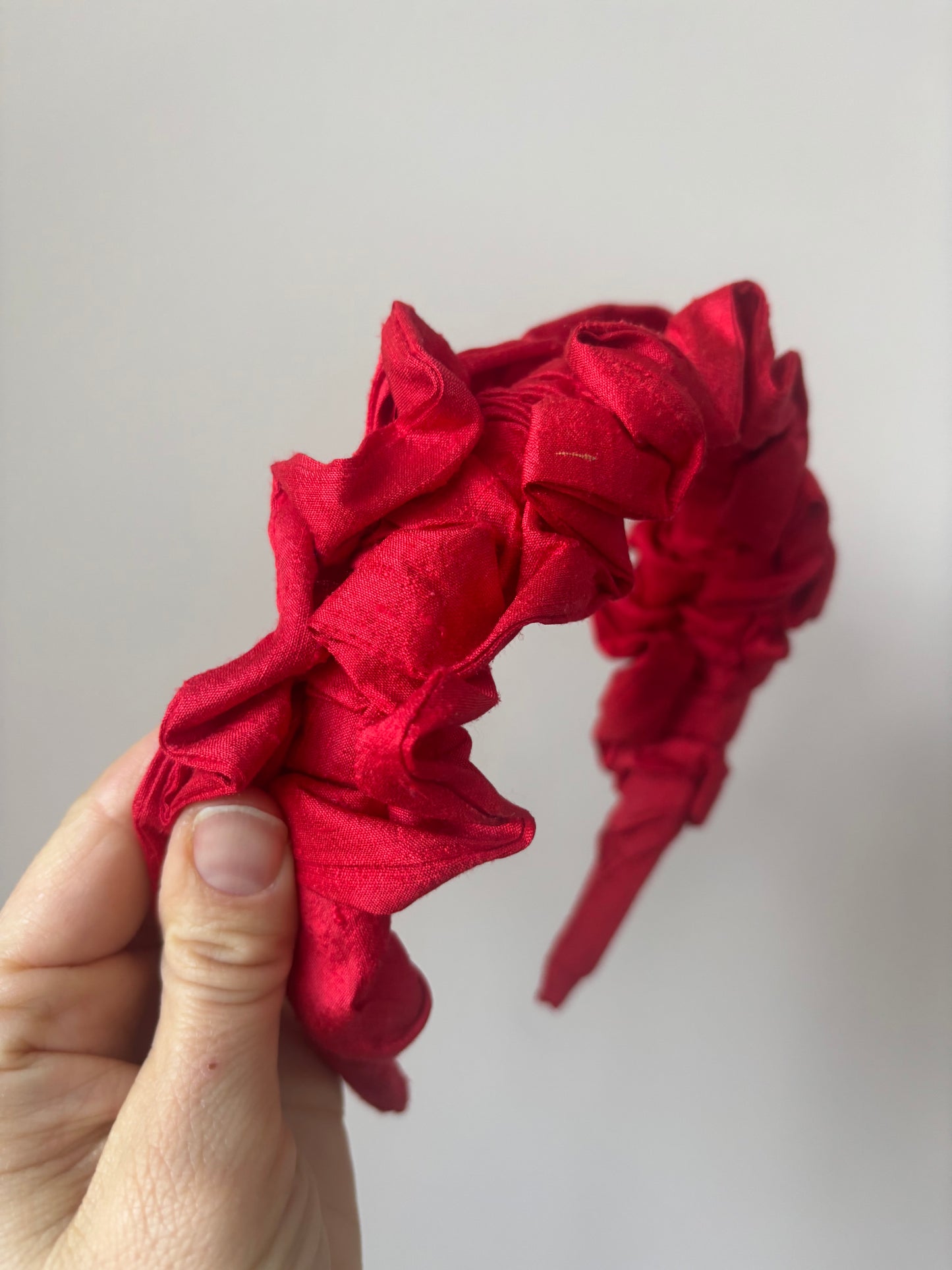 Silk red headband