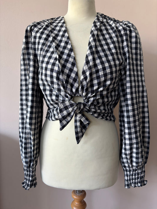 Gingham cropped top size Mediuk