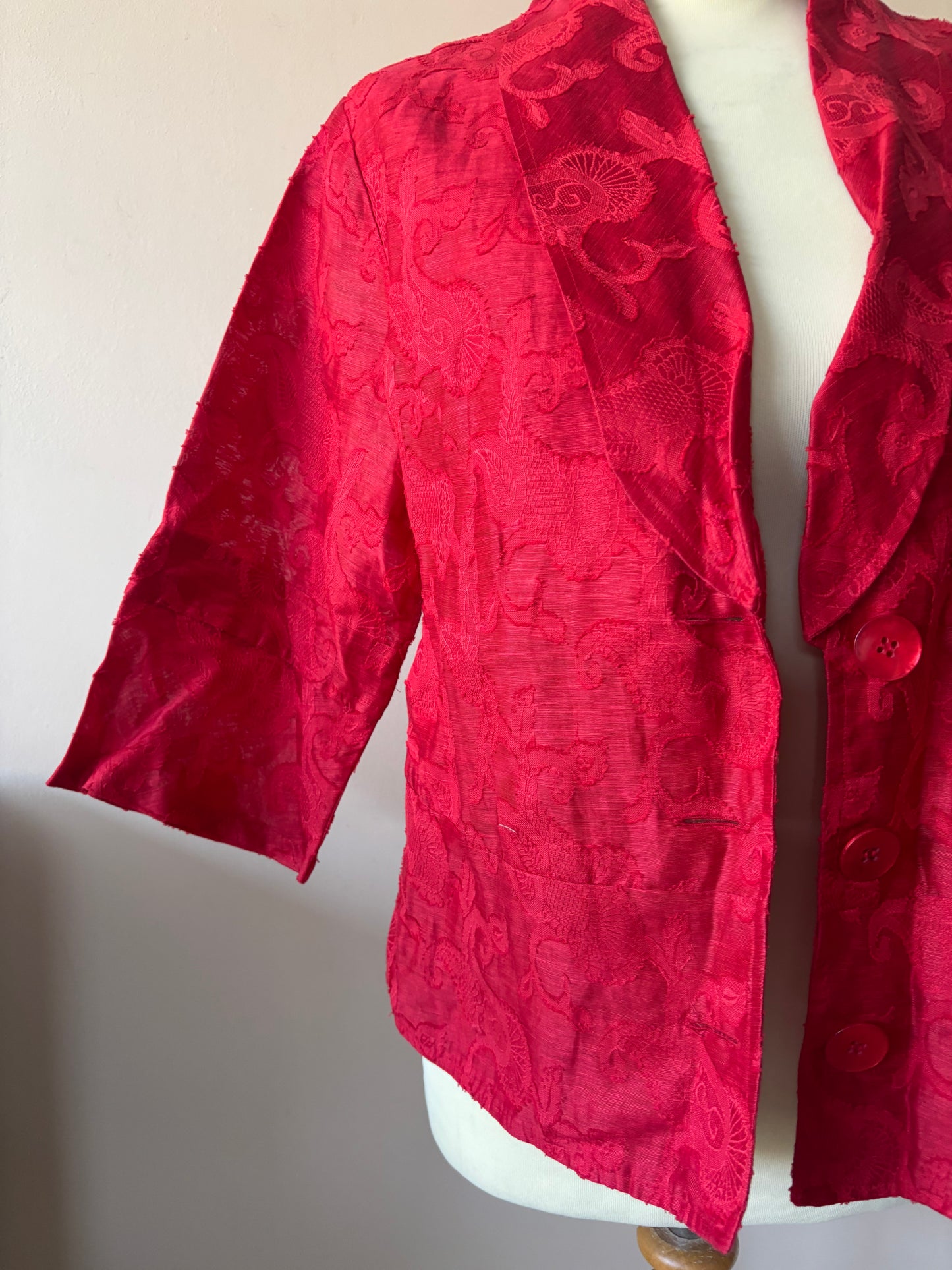 Vintage linen and silk jacket size 12