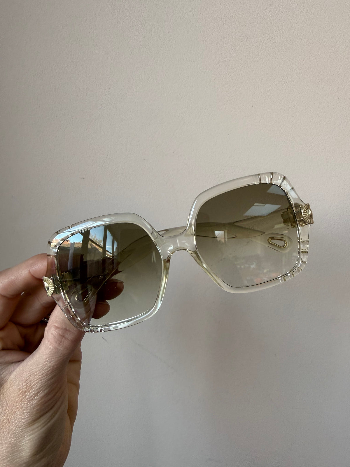 Chloe oversized sunglasses transparent frame