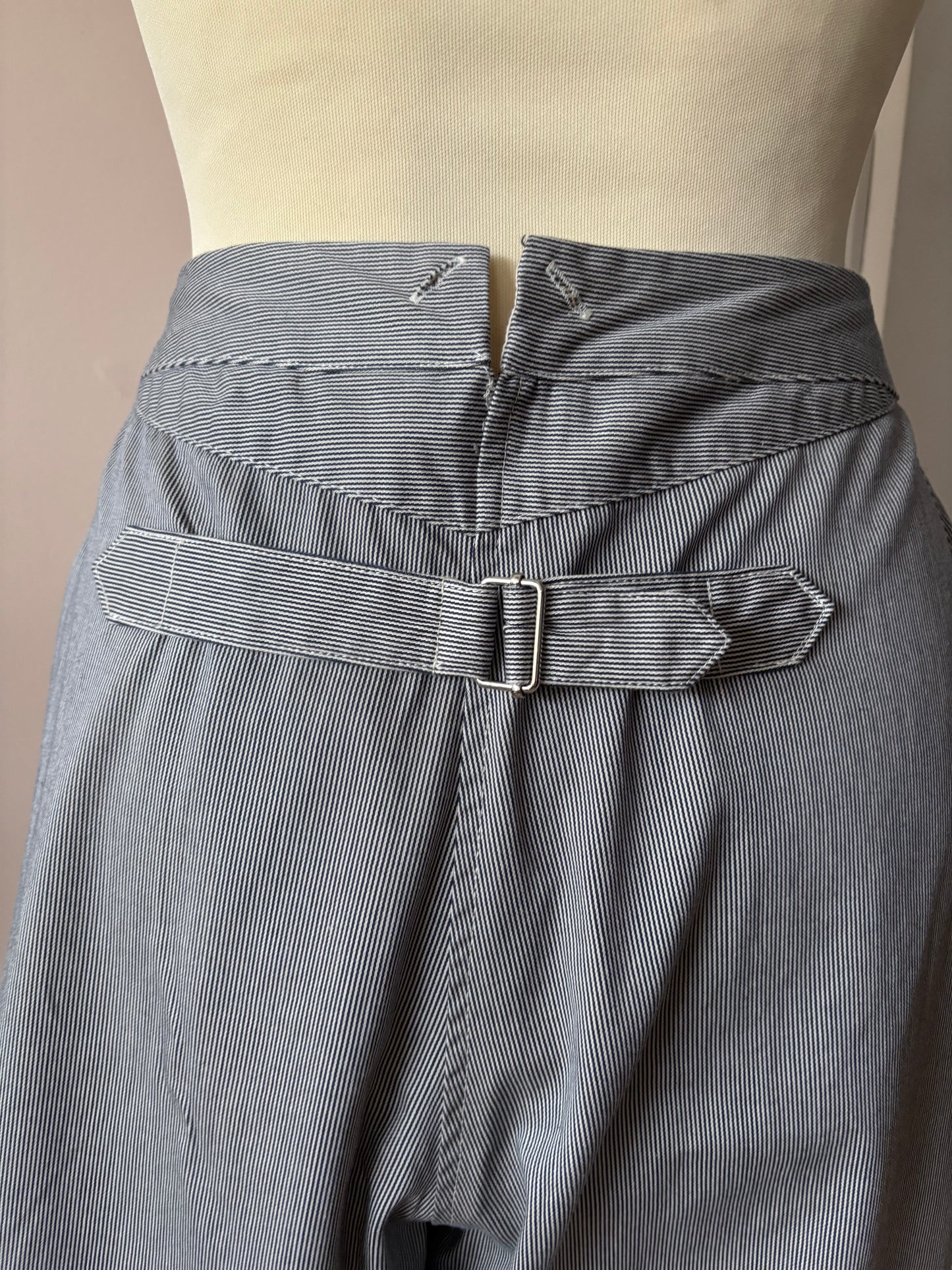 Striped 100% cotton trousers size 14