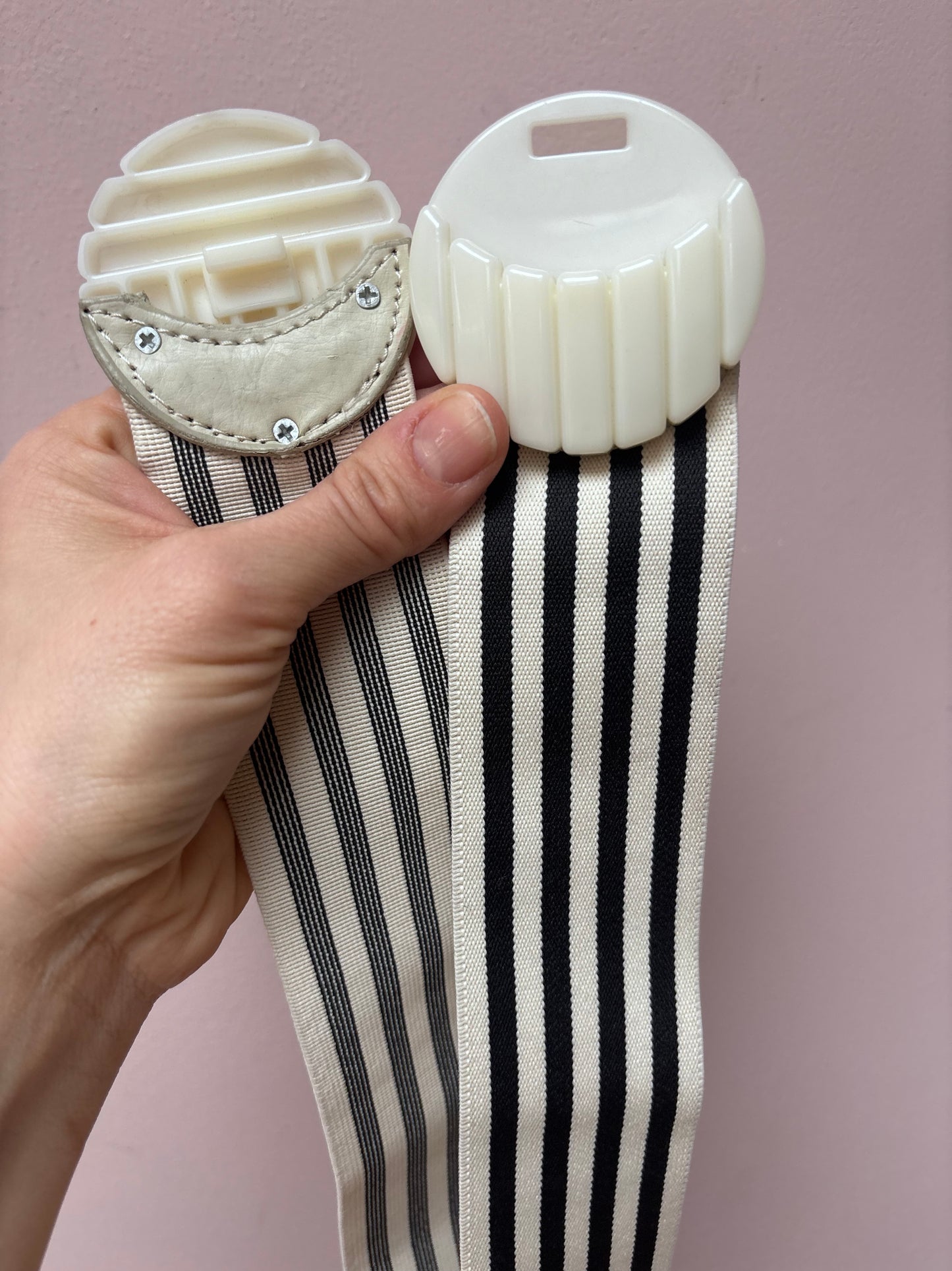 Vintage striped elasticated belt size 8-small 12