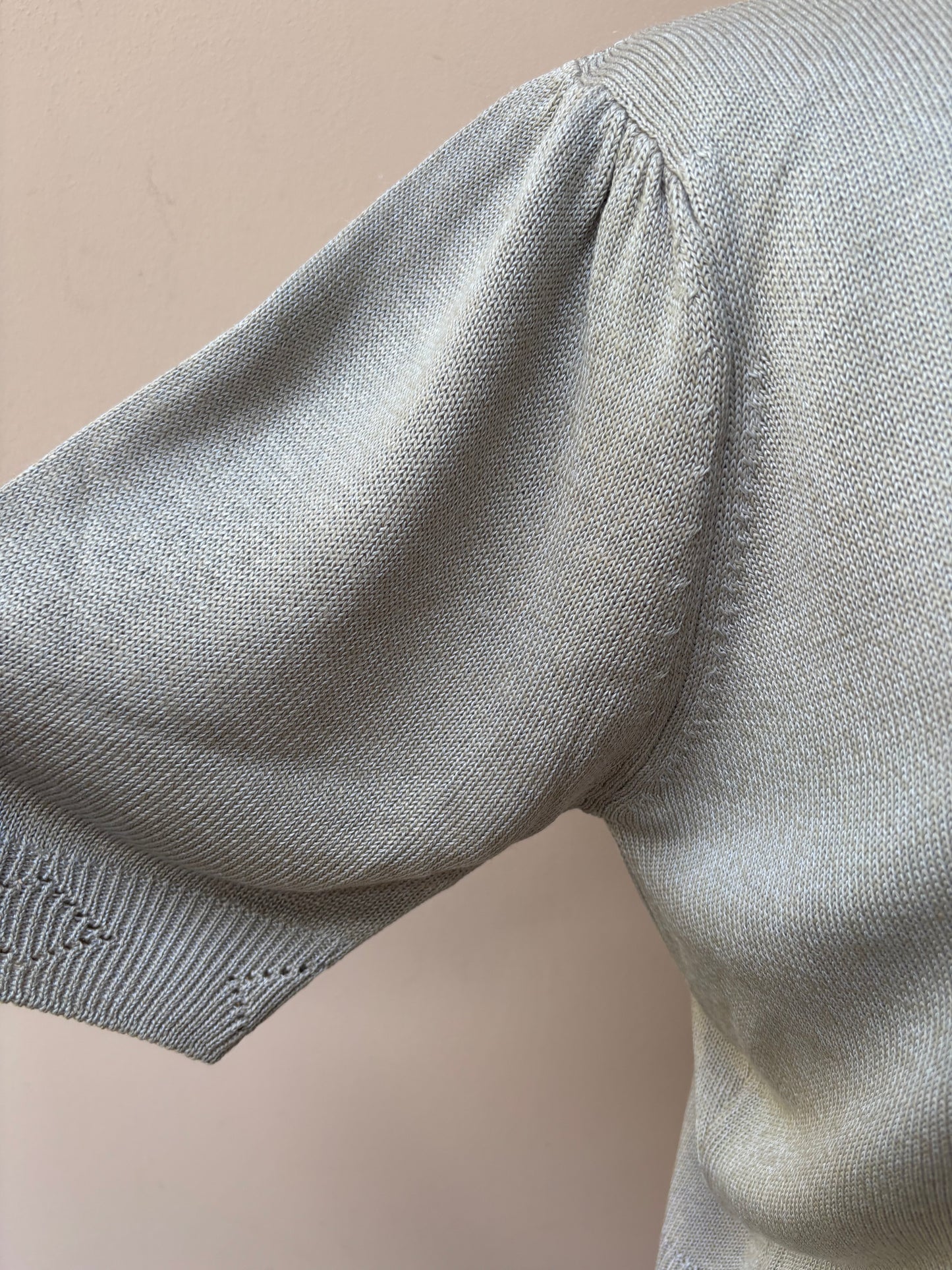 Vintage beige fine knit top size 12