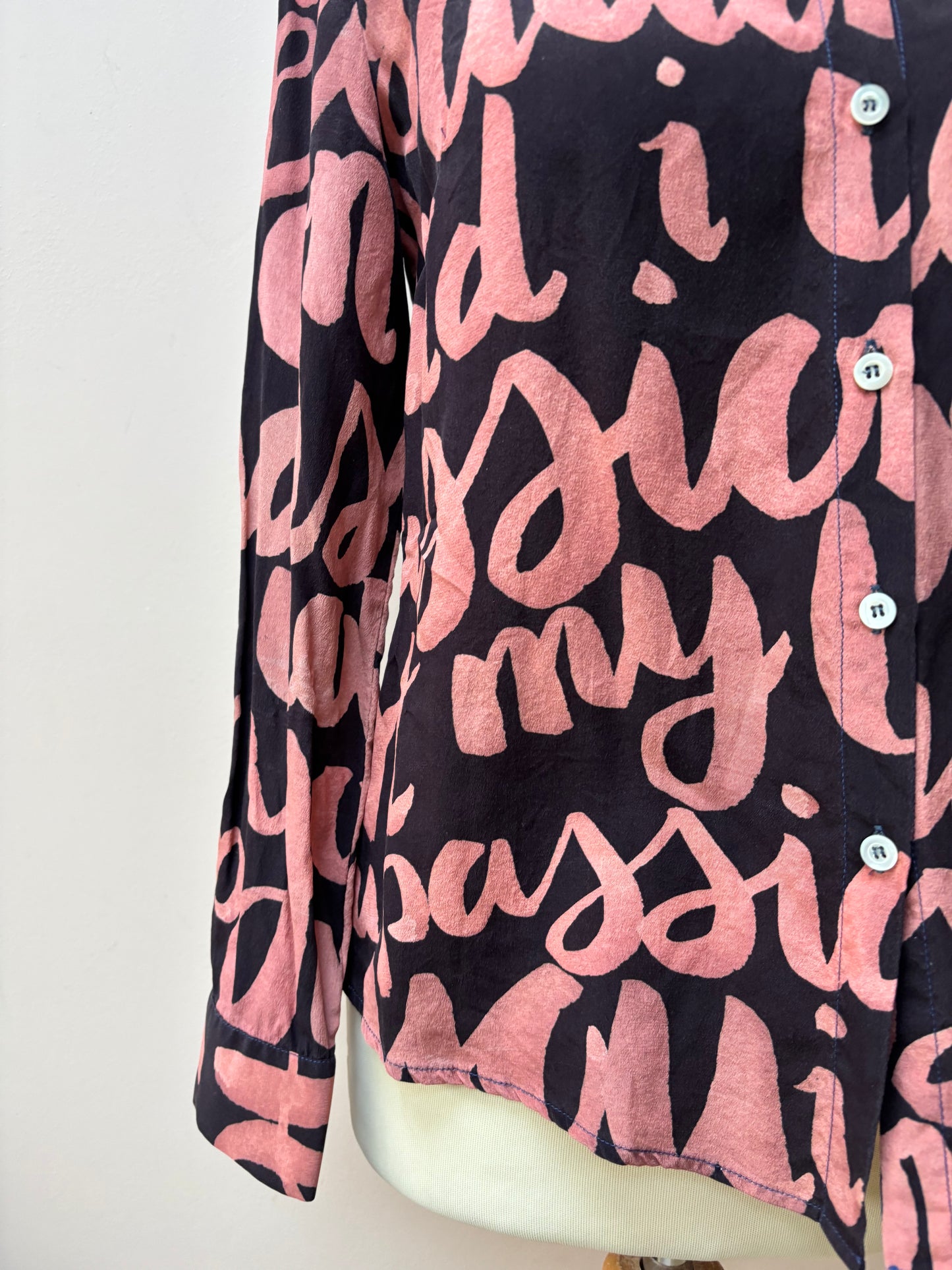 Vintage 100% silk shirt size 8/10