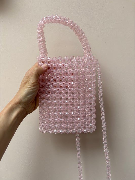 Pink beaded bag