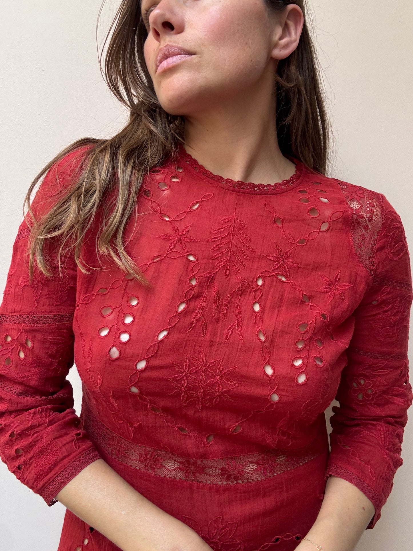 Rust lace dress size Medium