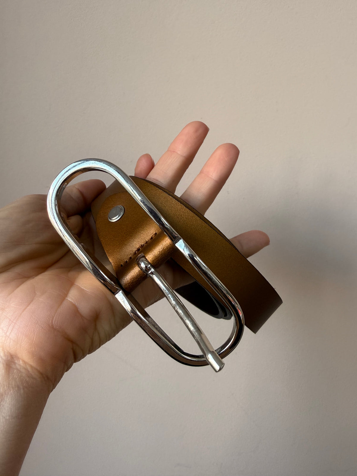 Bronze leather belt size M/L