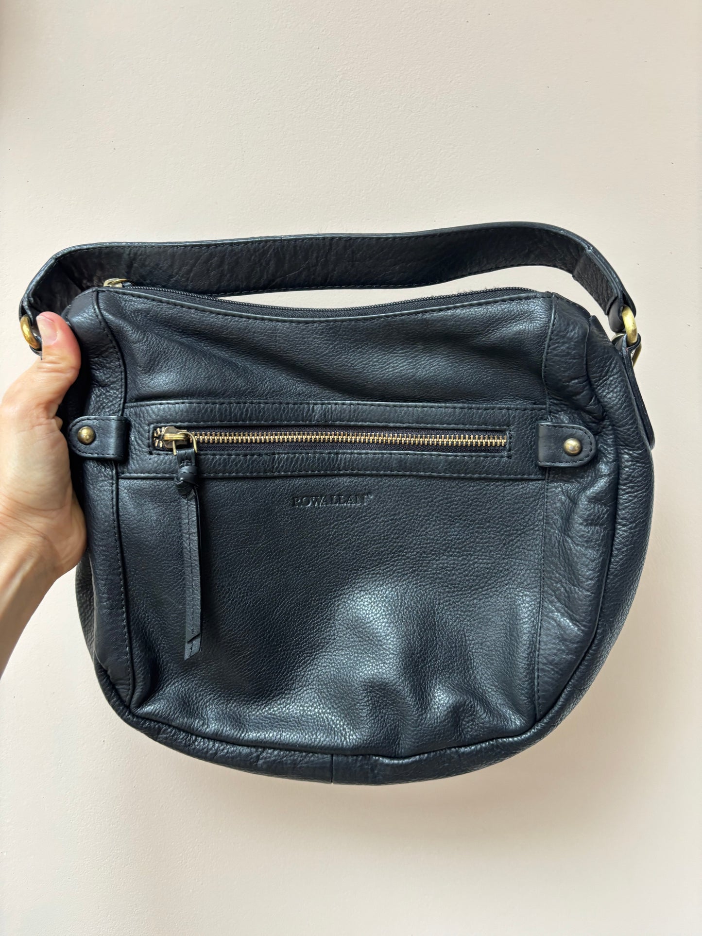 Soft black leather bag