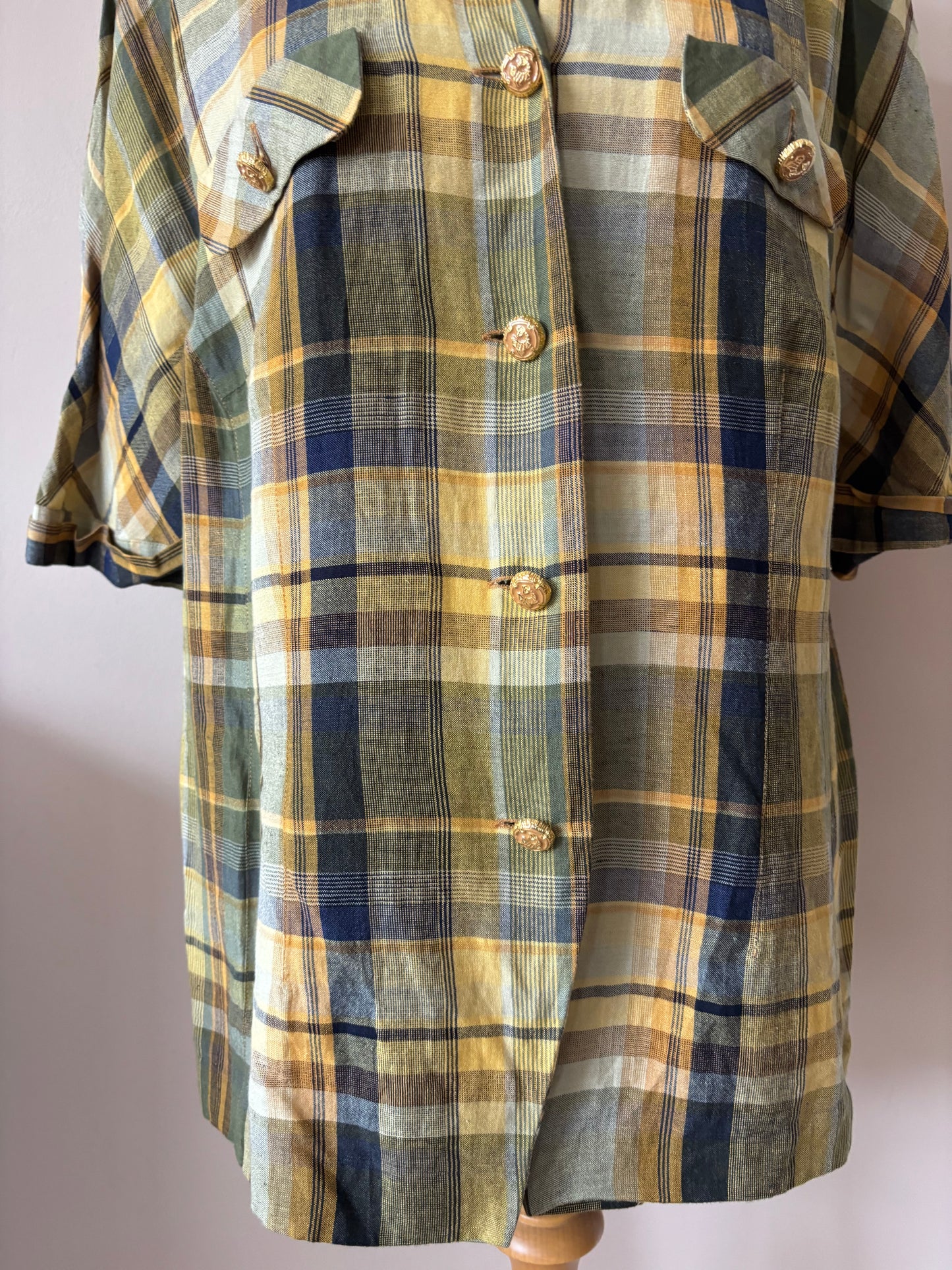 Vintage linen mix shirt size 12/14