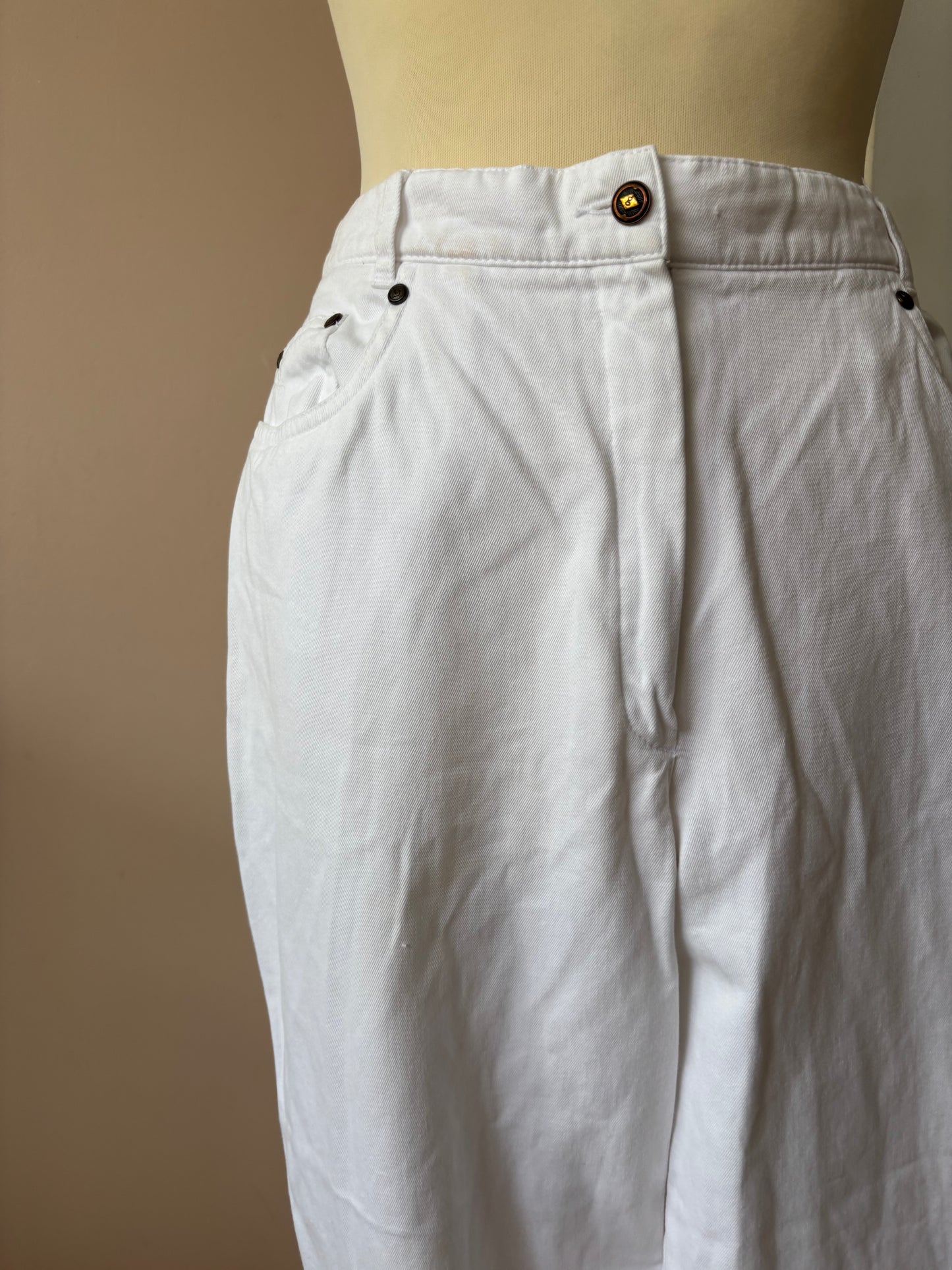 Vintage white 100% cotton jeans size 12