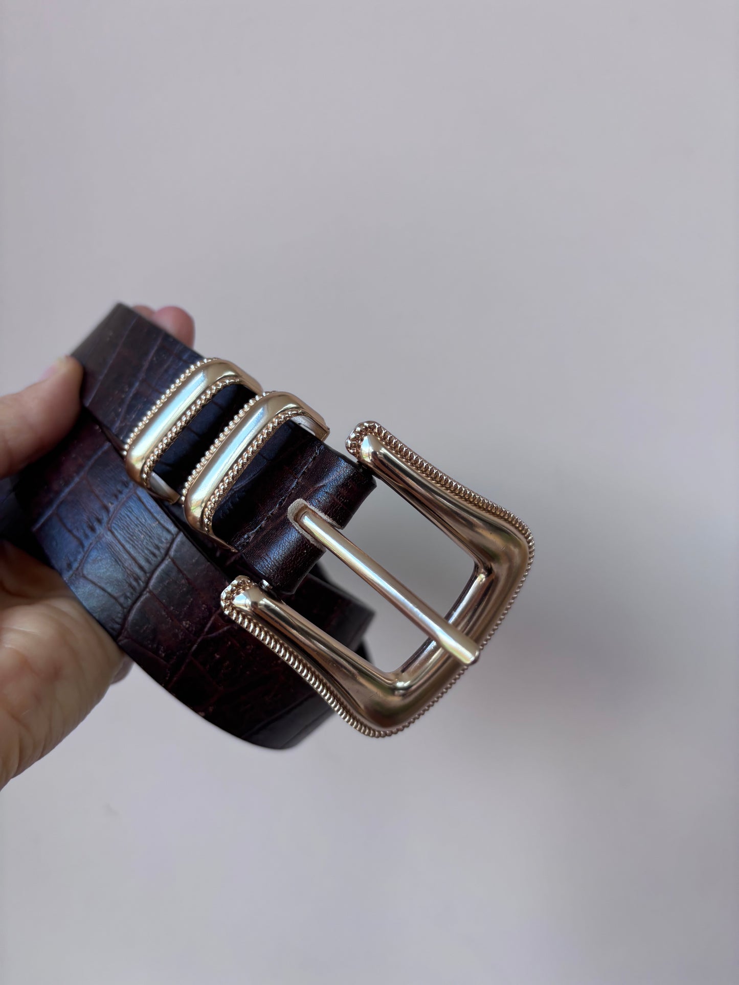 Brown leather belt size Medium