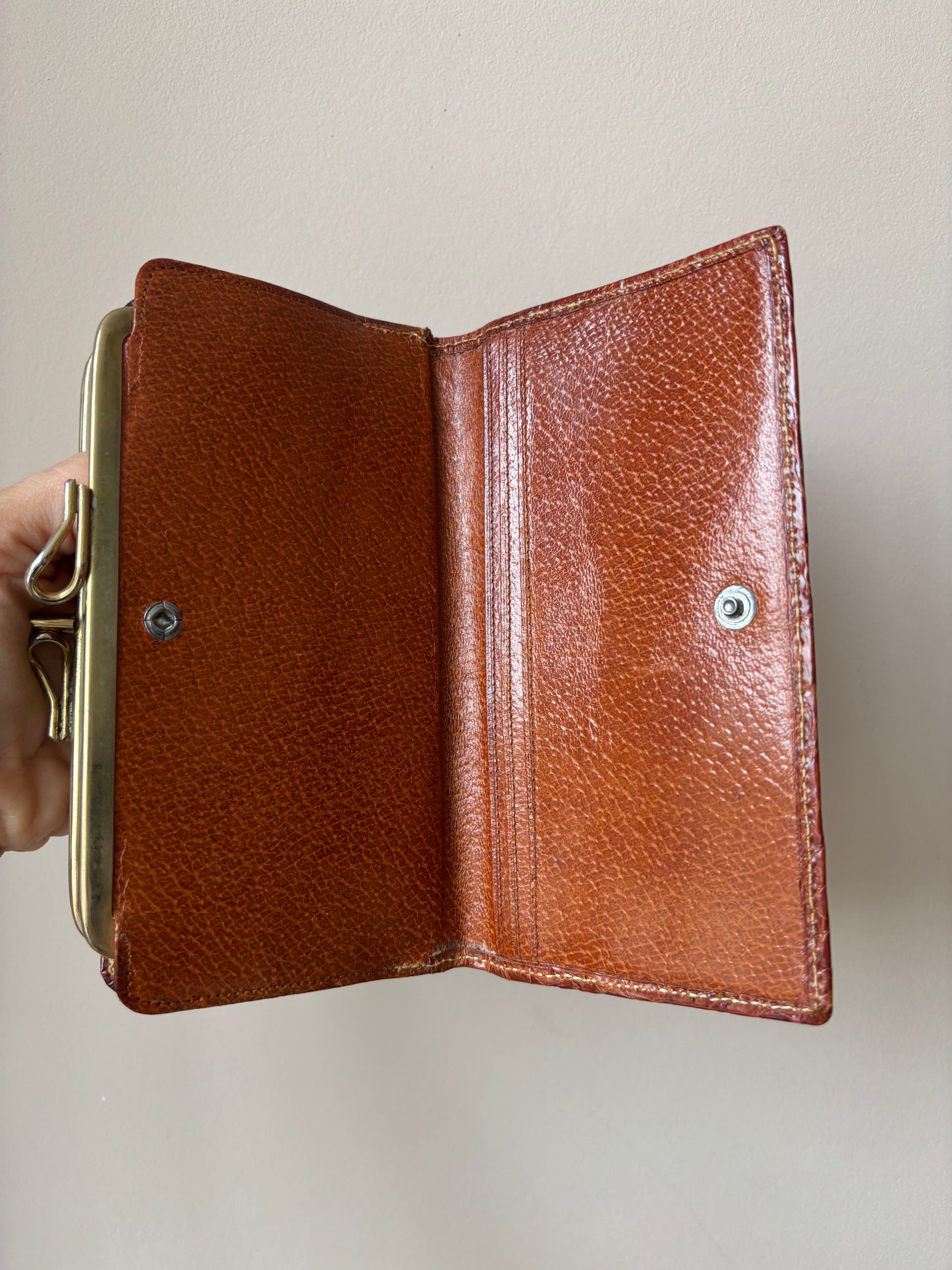 Vintage brown leather purse