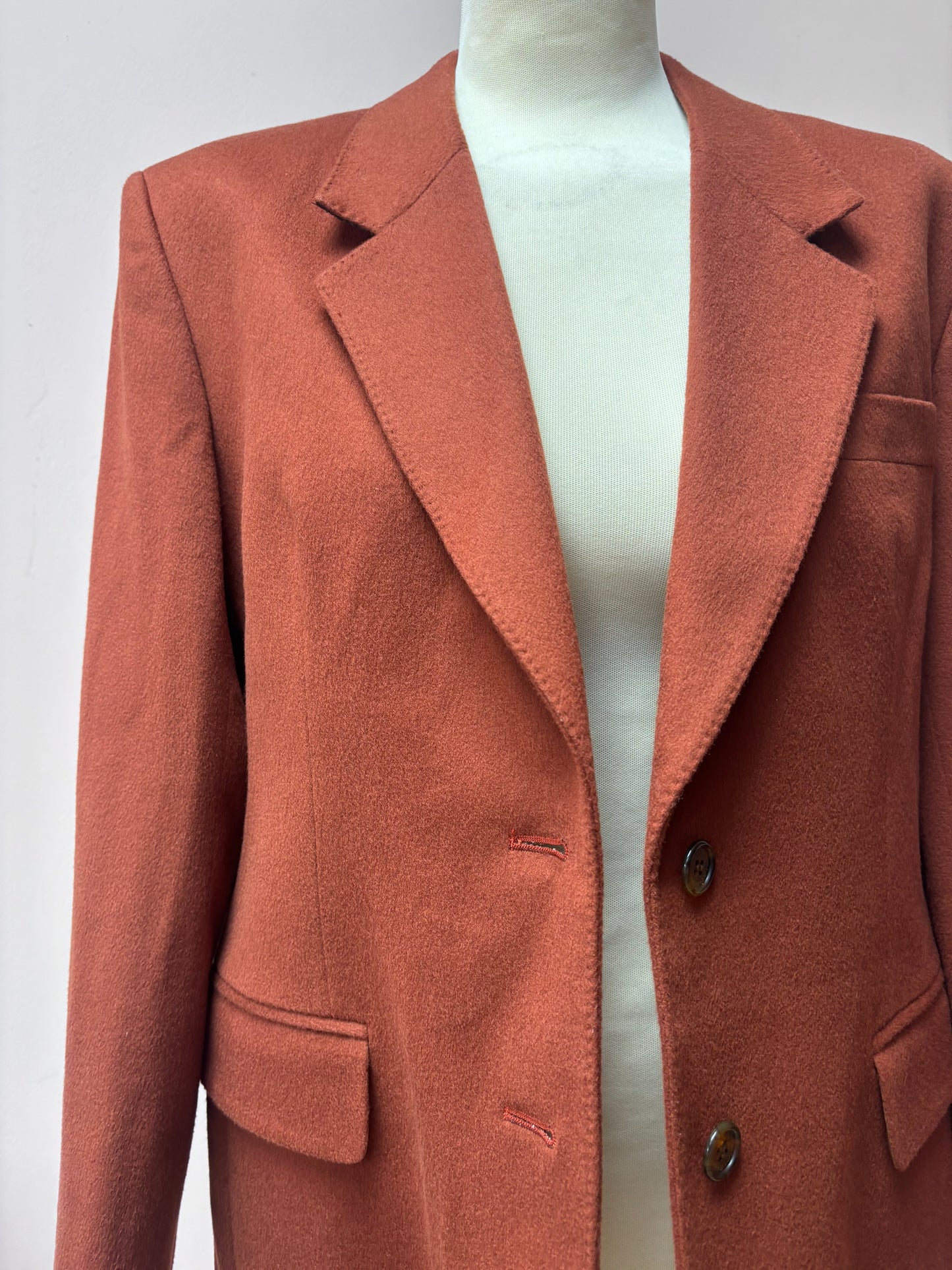 Aquascutum rust brown 100% wool blazer size 10/12