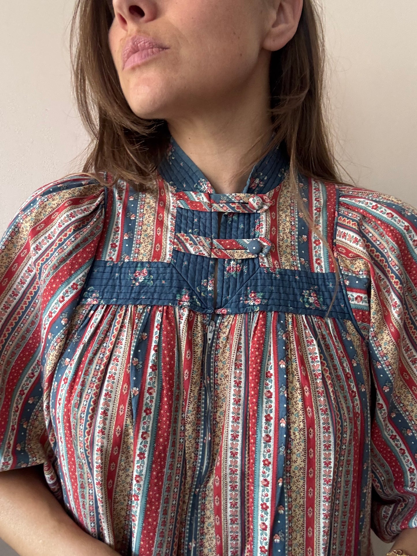 Vintage patterned maxi dress size 10/12